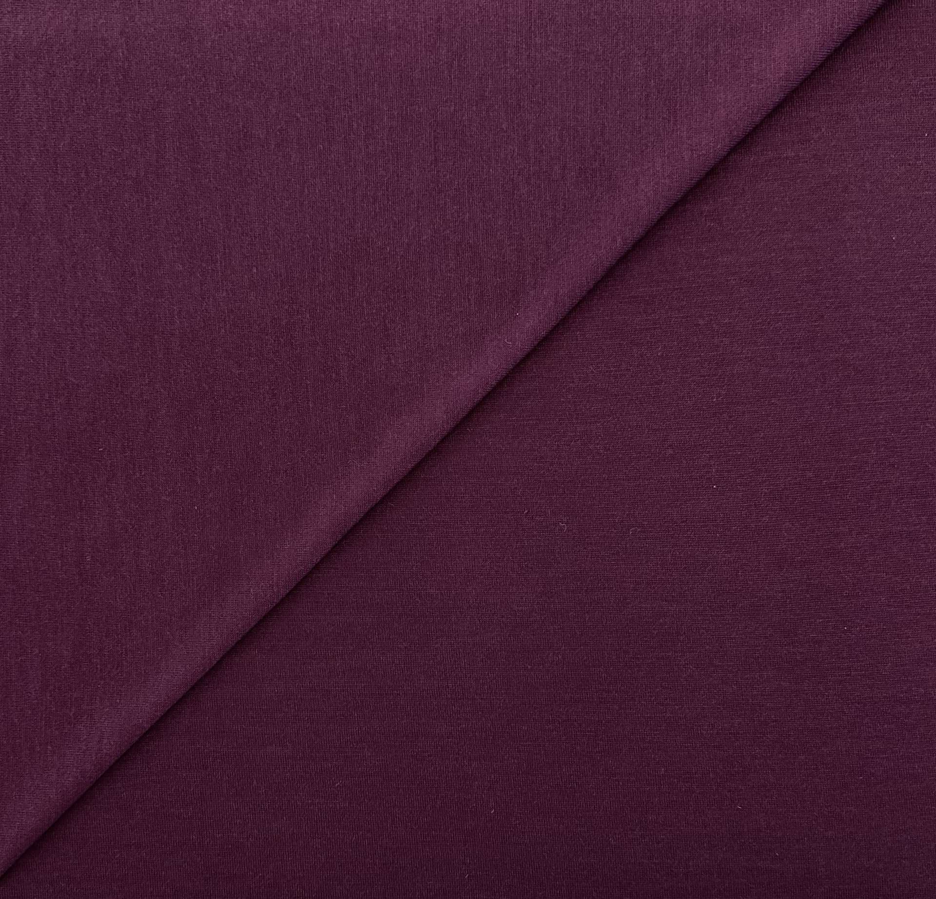 Super Fine Merino Wool Jersey in Aubergine