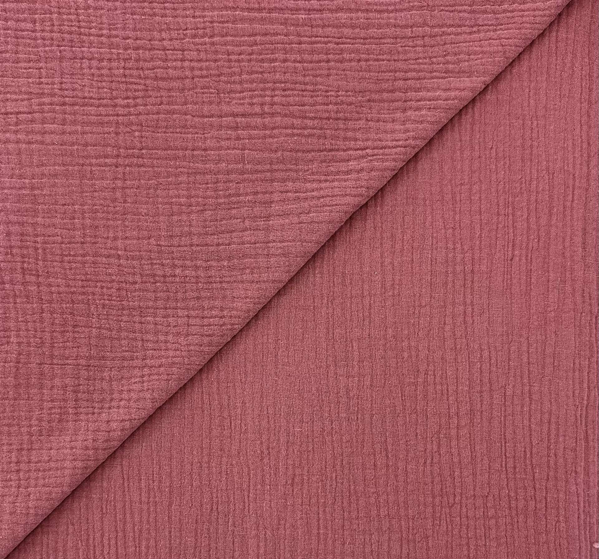 Cotton Double Gauze in Rosewood