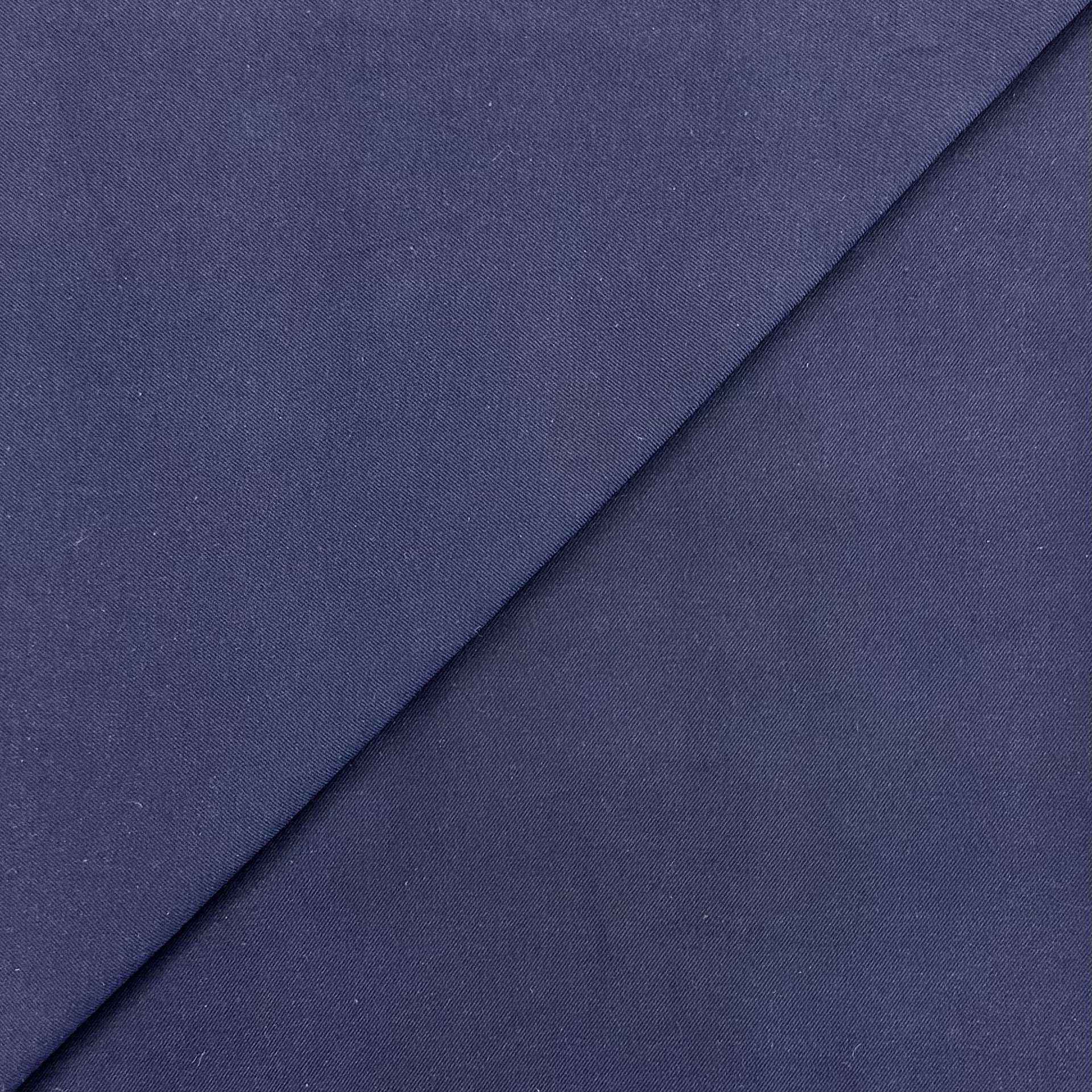 Imported Cotton Brushed Flannel Twill in Bright Navy