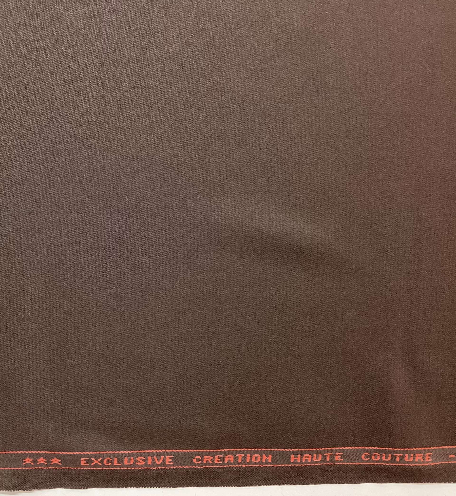 Italian Stretch Wool Satin Faille in Raisin