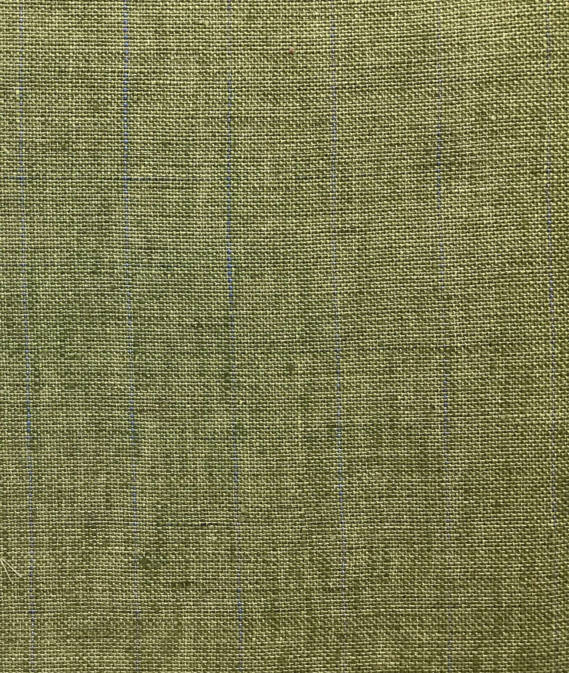 Made in Austria 100% Linen Plaid In Grass 