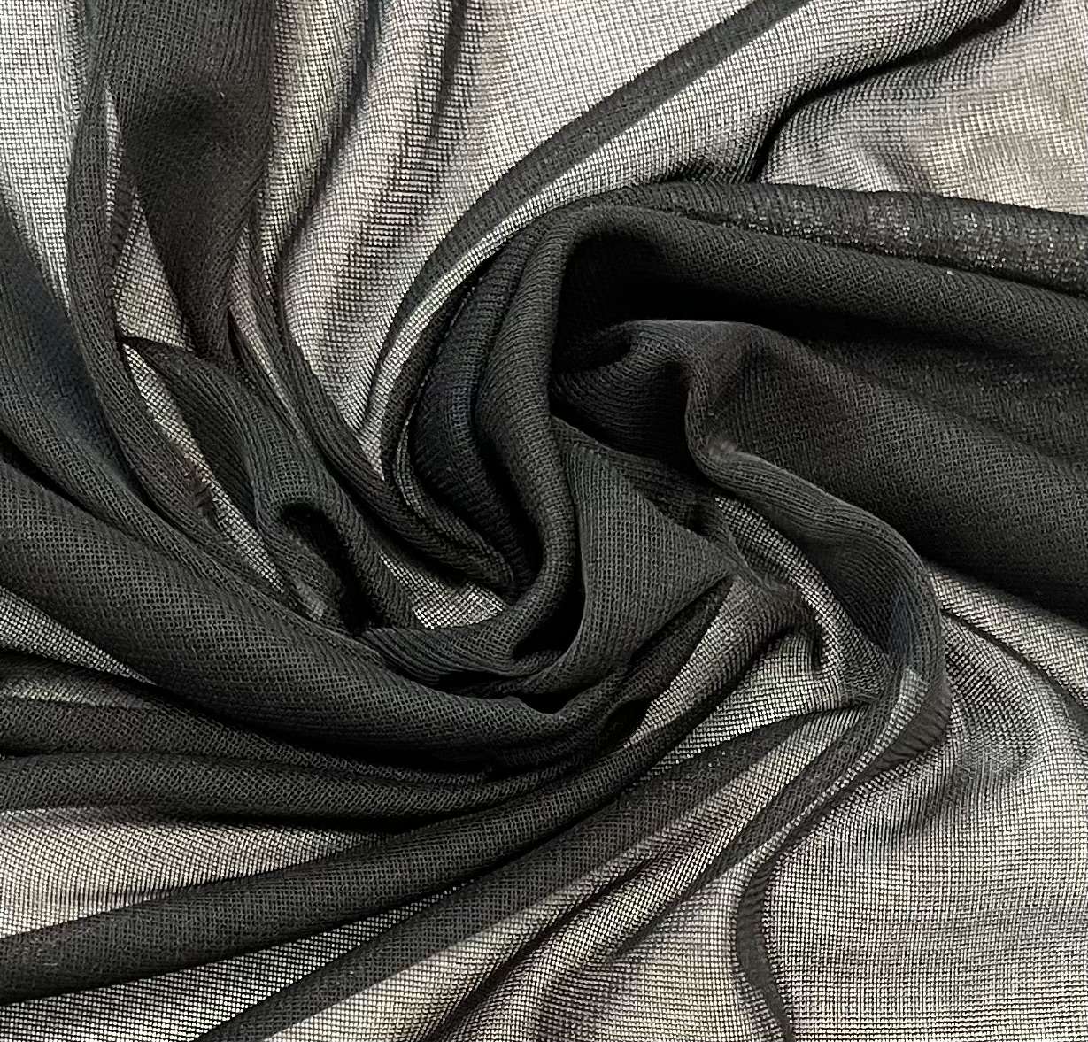 Made in Italy Rayon Matte Tissue Jersey Knit in Black