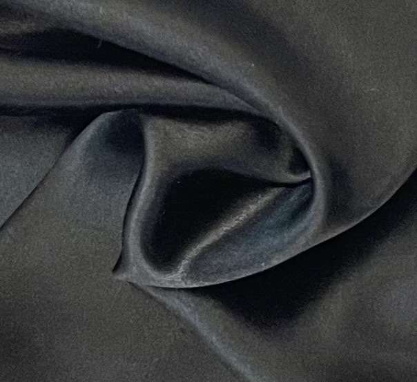 100% Silk Crepe Back Satin in Black Onyx