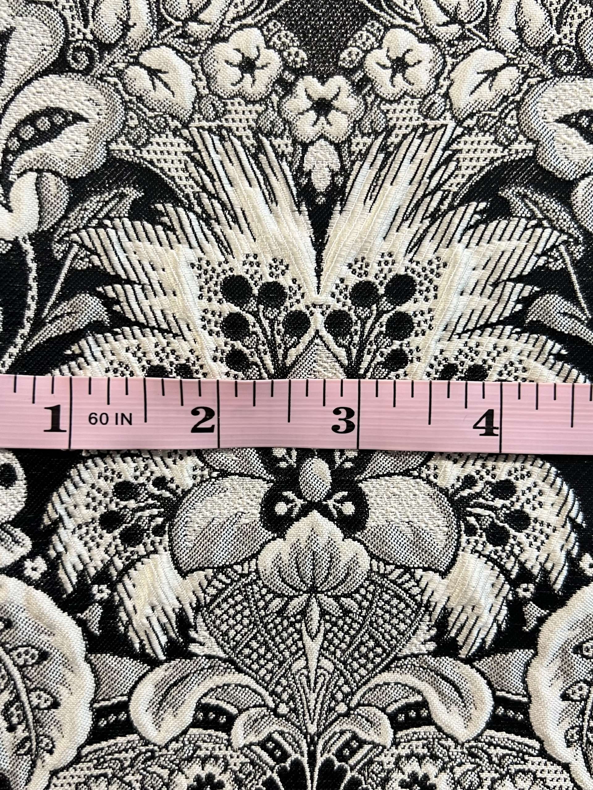 Made in Italy Metallic Brocade "imperial" in Black/Natural