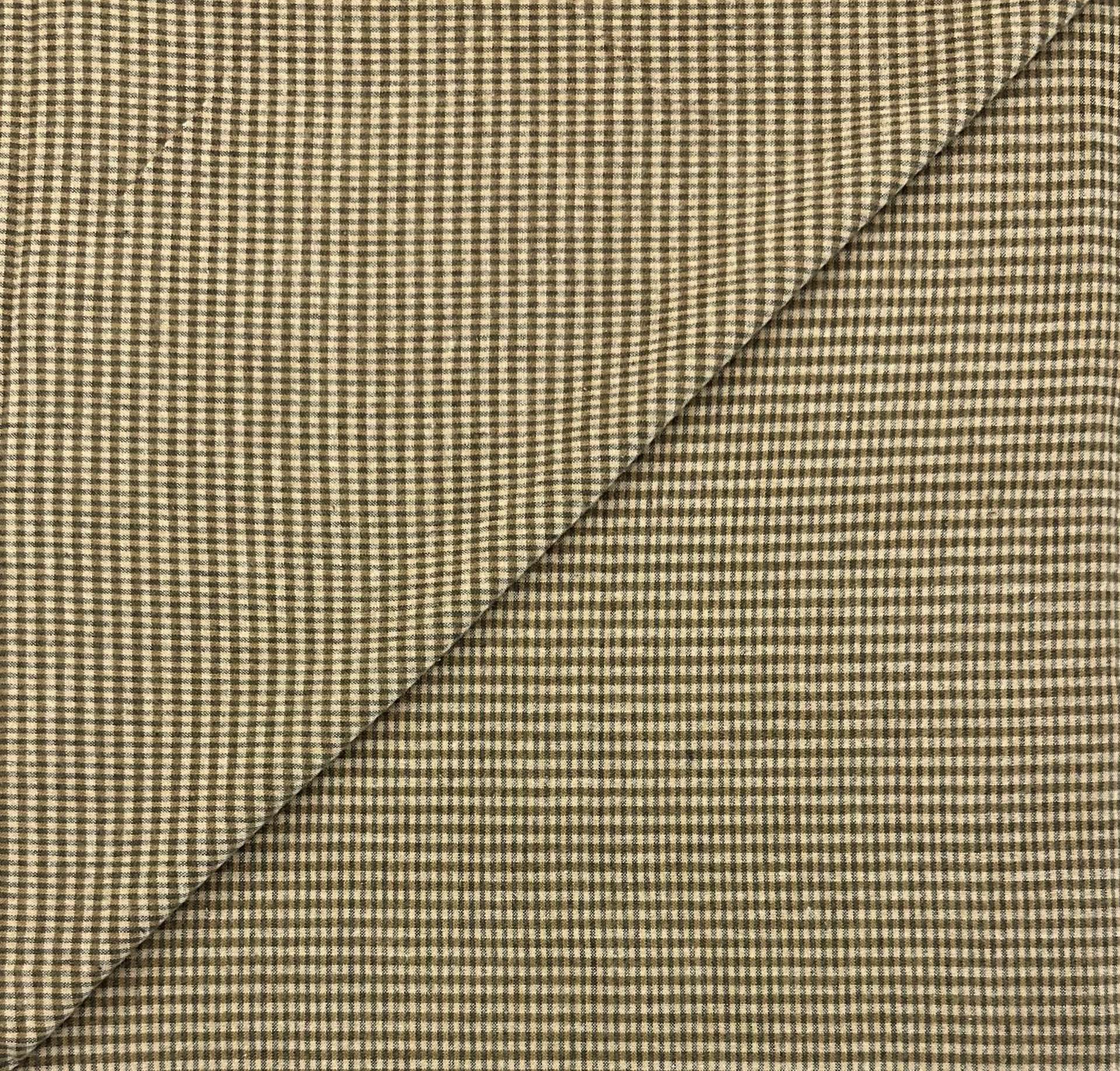 Brushed Cotton Novelty Plaid in Wheat Olive Drab
