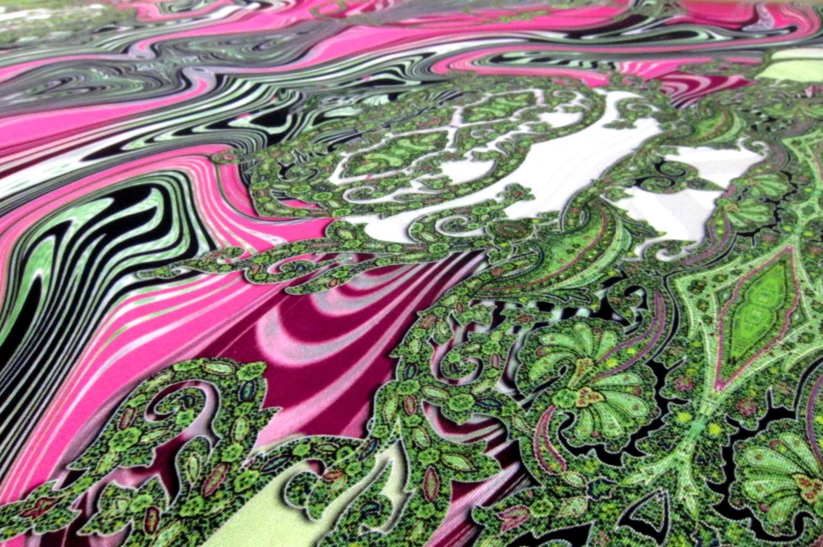 Scuba Knit Panel With Psychedelic Deco Print