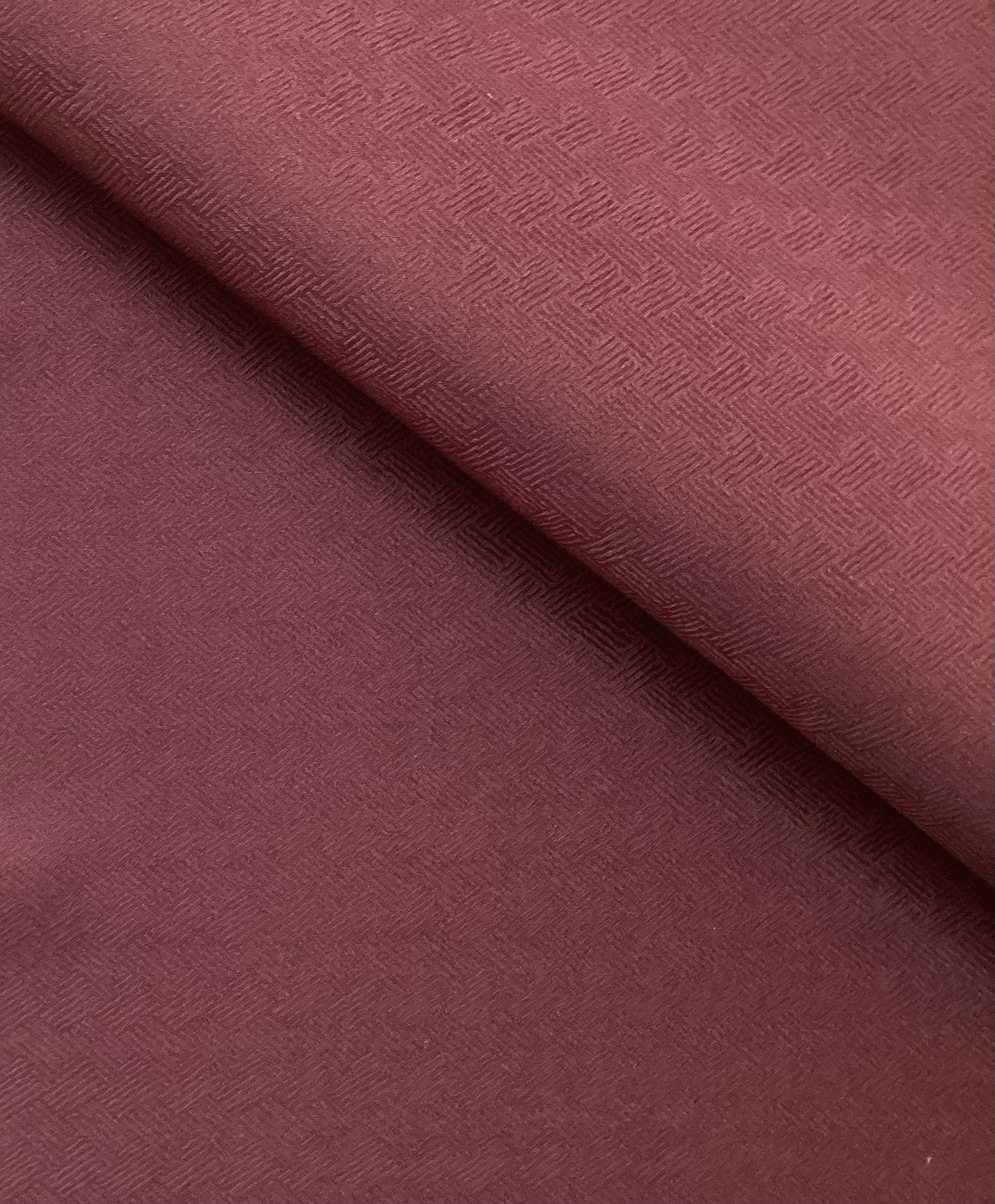 Made in Italy 100% Silk Basketweave Jacquard in Wine