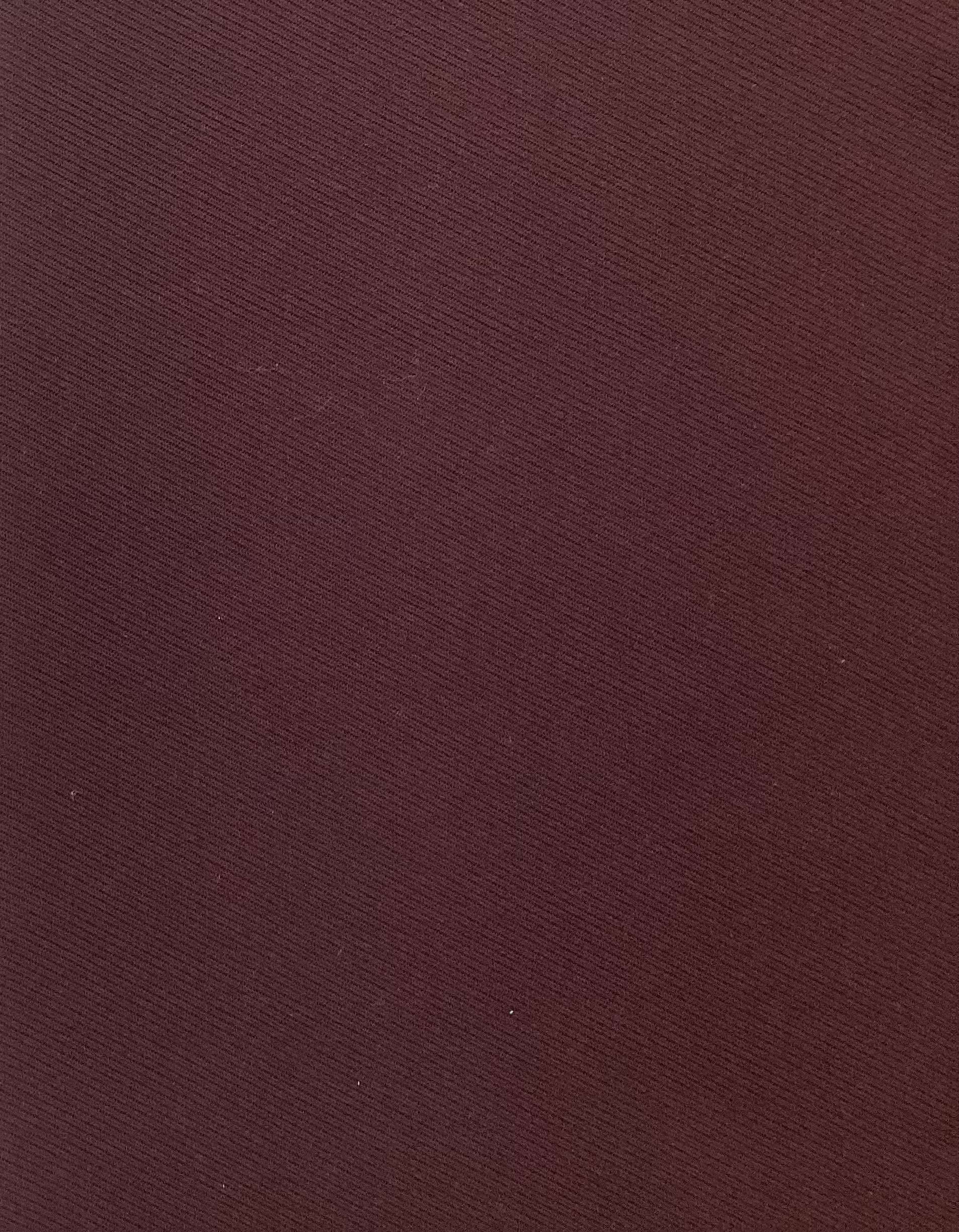 Made in Italy 100% Wool Cavalry Twill in Black Plum