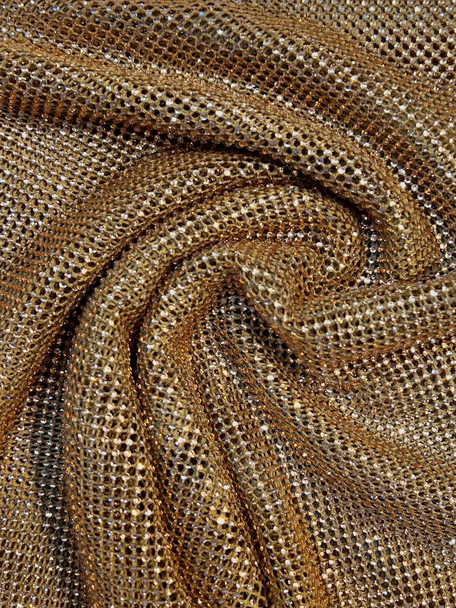 Made in Spain Micro Crystal Mesh in Gold