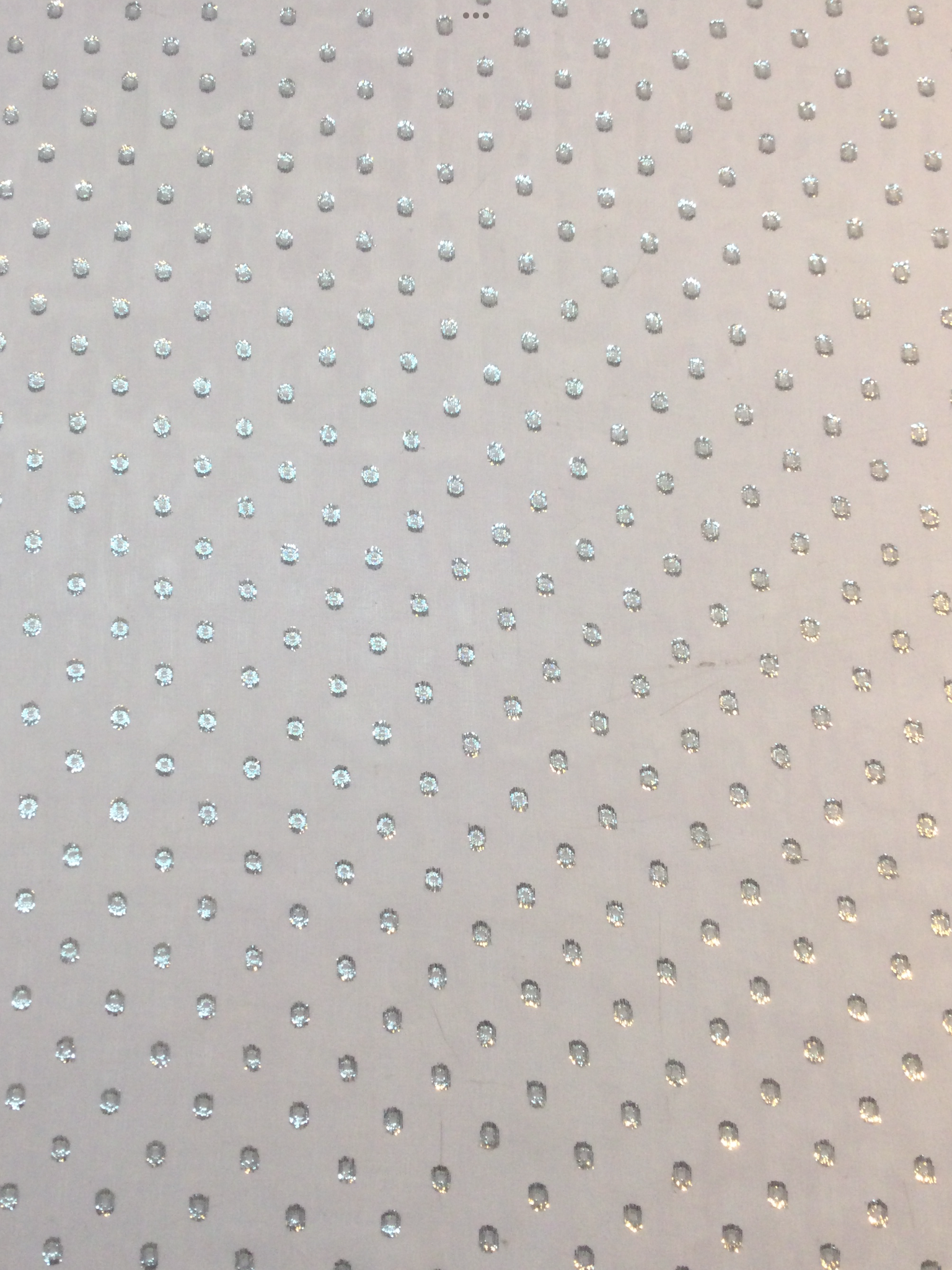 Silk and Lurex Fil Coupe' Chiffon in Lavender with Silver Dots