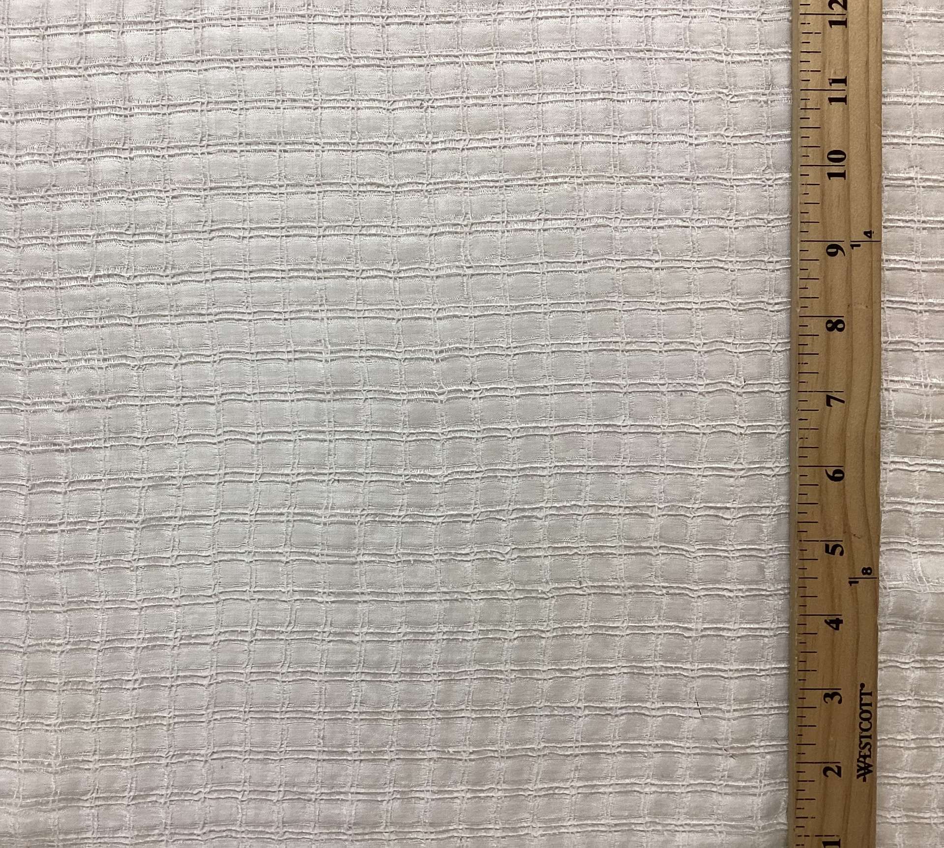 100% Silk Novelty Checkerboard Pattern In Eggshell 