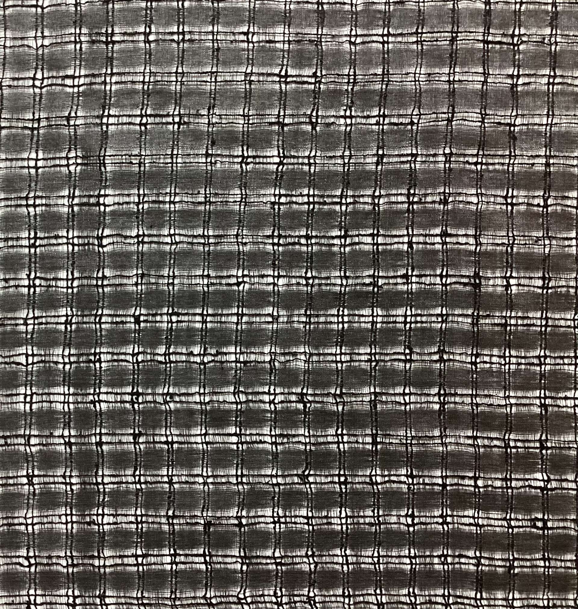 100% Silk Novelty Checkerboard Pattern In Black