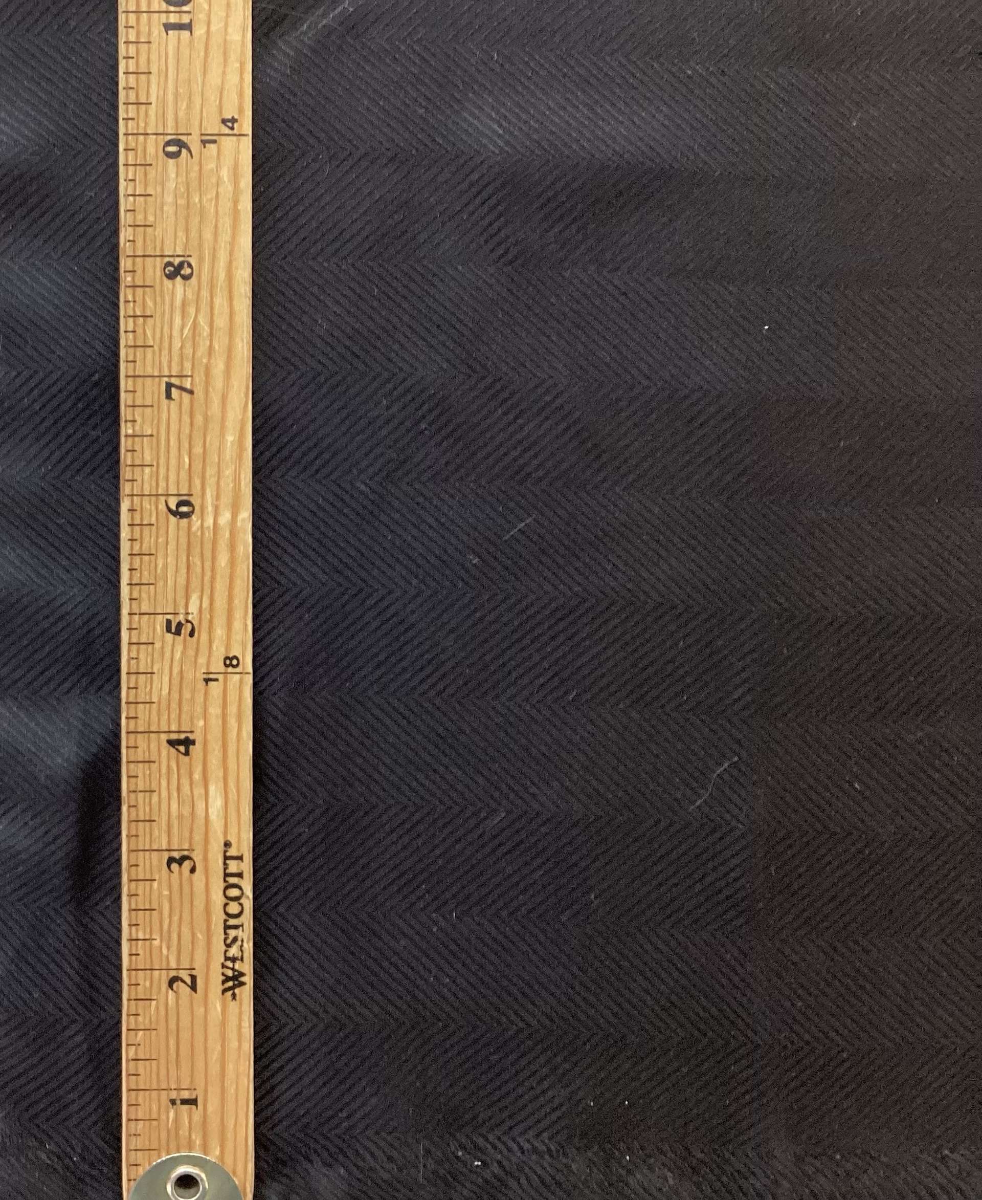 Made in Italy Pure Silk Herringbone Jacquard in Black