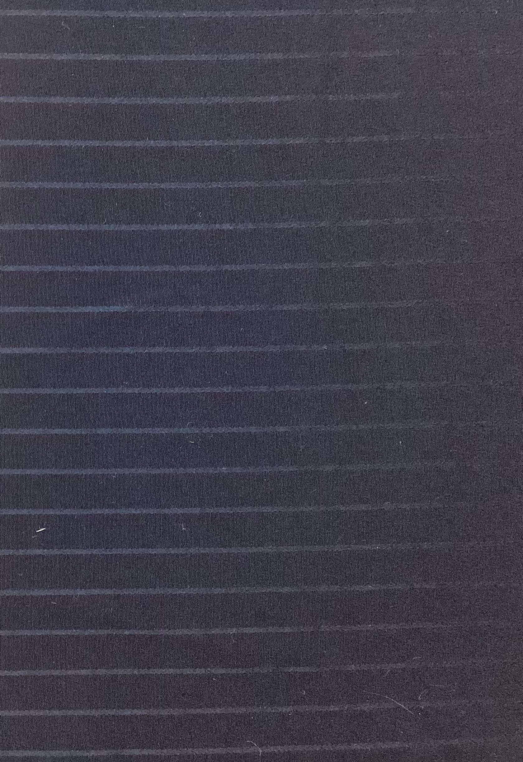 100% 4 Ply Silk Crepe Shadow Stripe in Midnight Navy