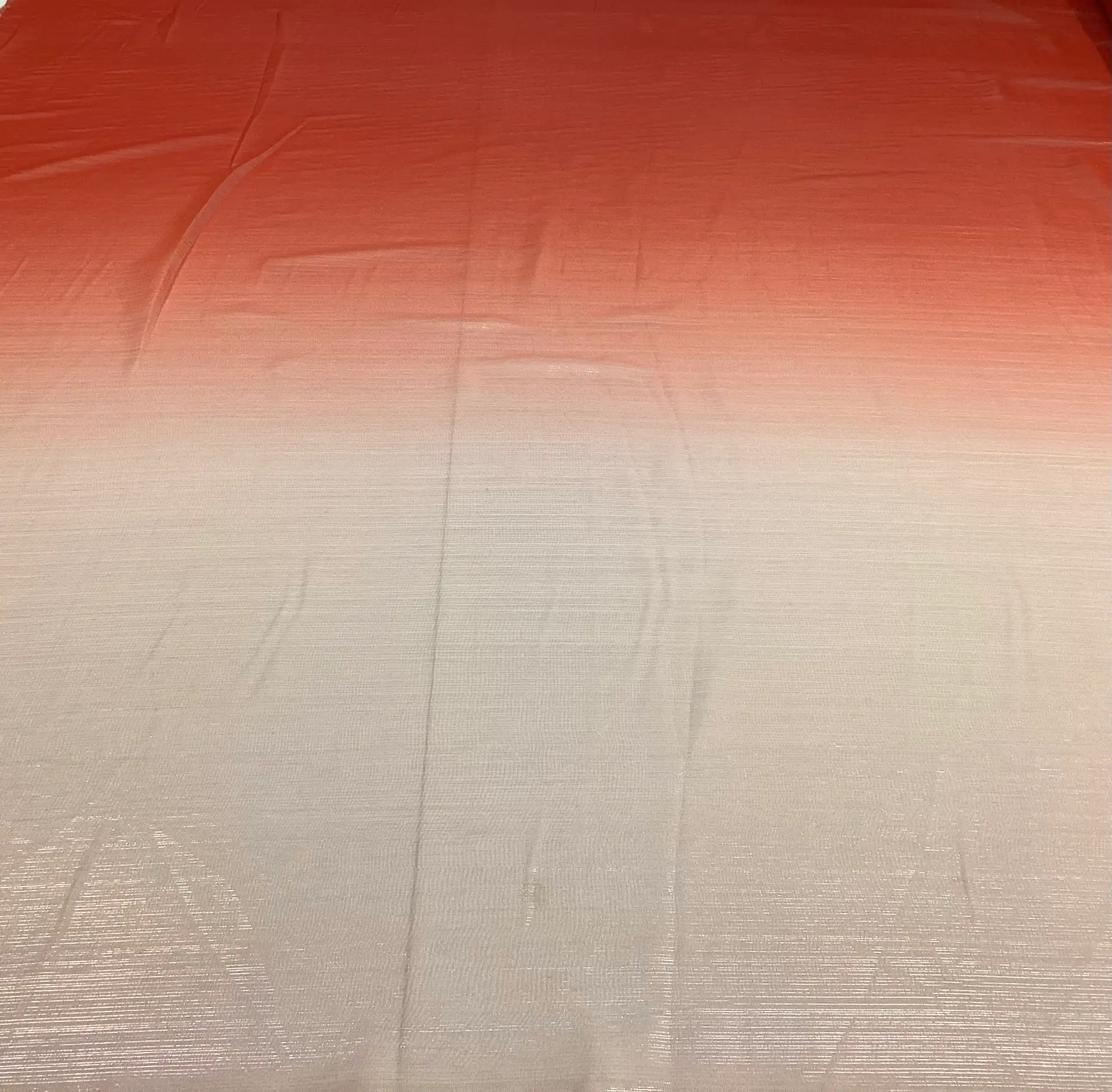 Ombre Polyester Metallic Chiffon in Red