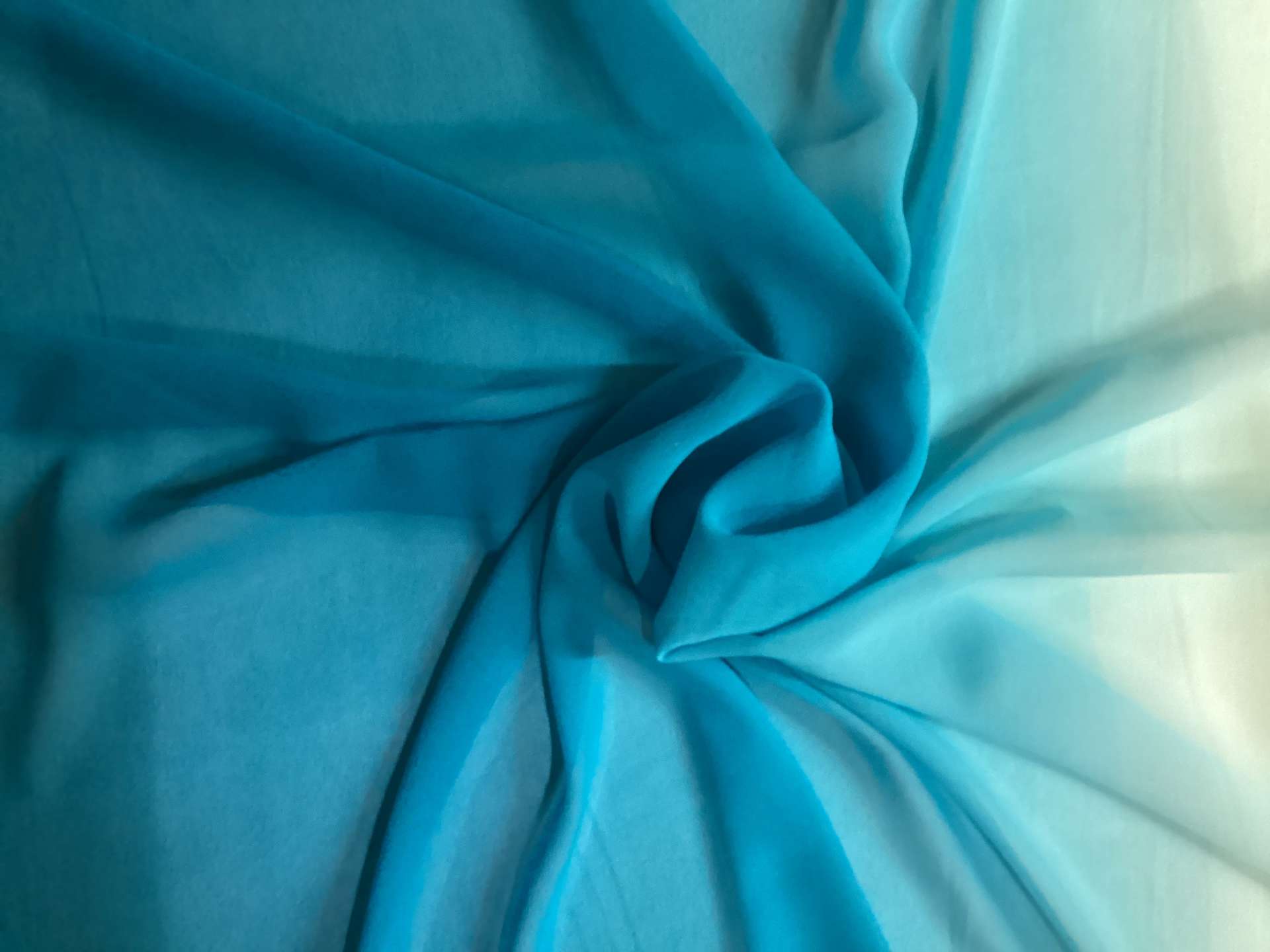 Ombre Polyester Chiffon in Ocean