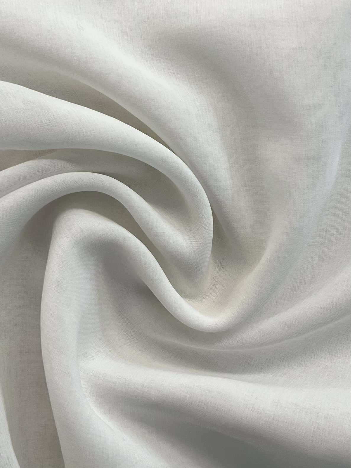 Japanese Polyester Gauze Chiffon in Off White