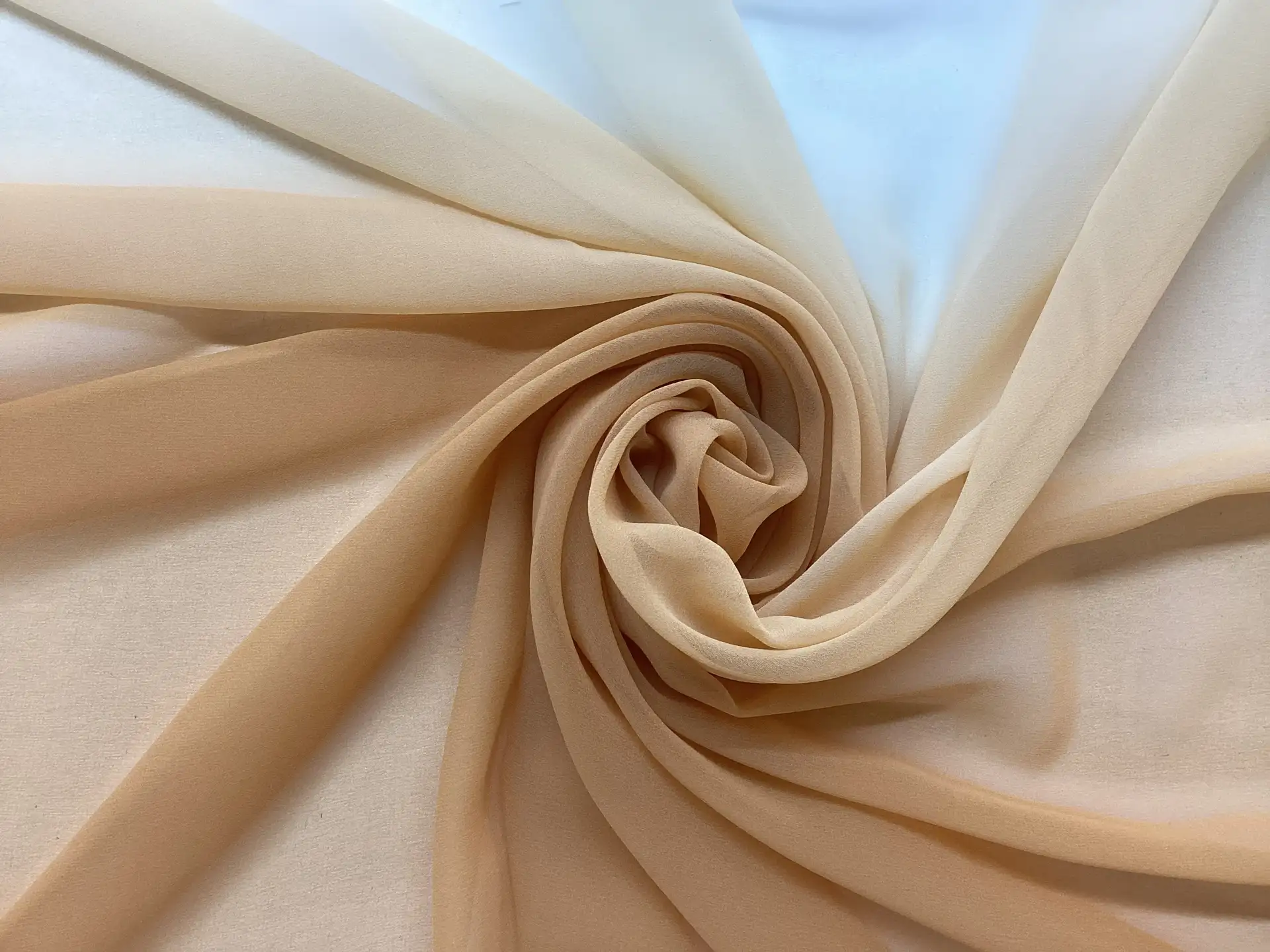Ombre Polyester Chiffon in Gold