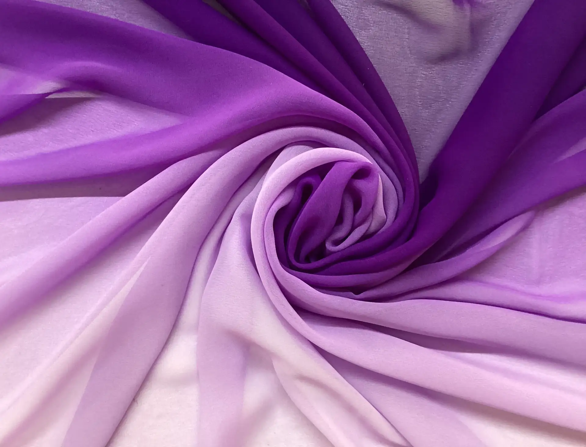 Ombre Polyester Chiffon in Purple