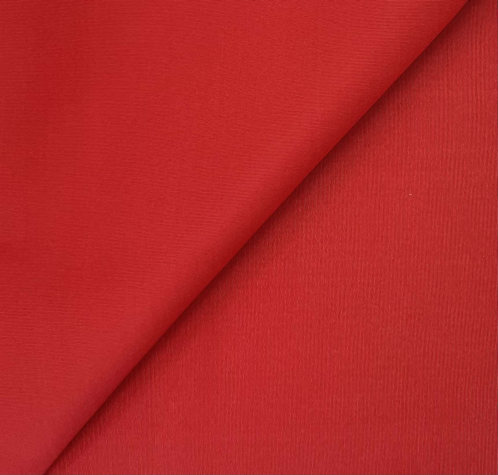 Made in Italy 100% Silk Gros De Londres in Cherry Red