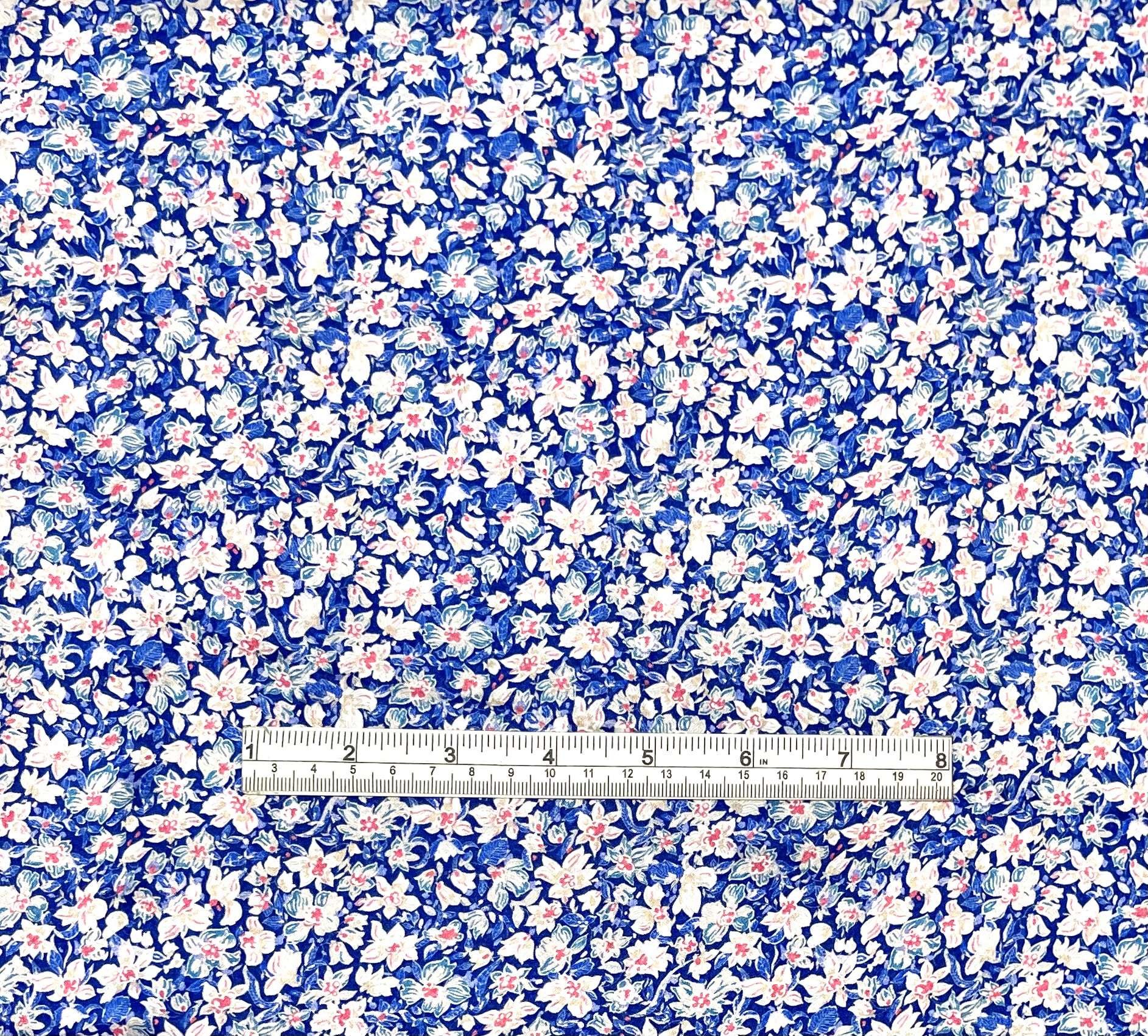 Italian Silk Charmeuse Floral Print Fabric in Warehouse