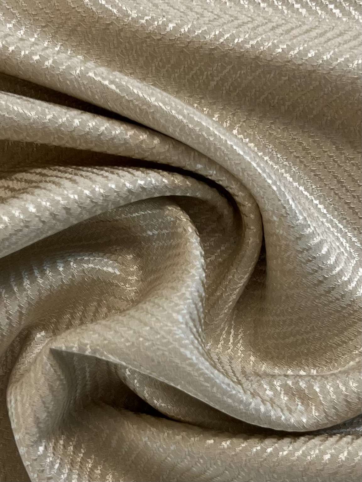 Silk Textured Herringbone Jacquard