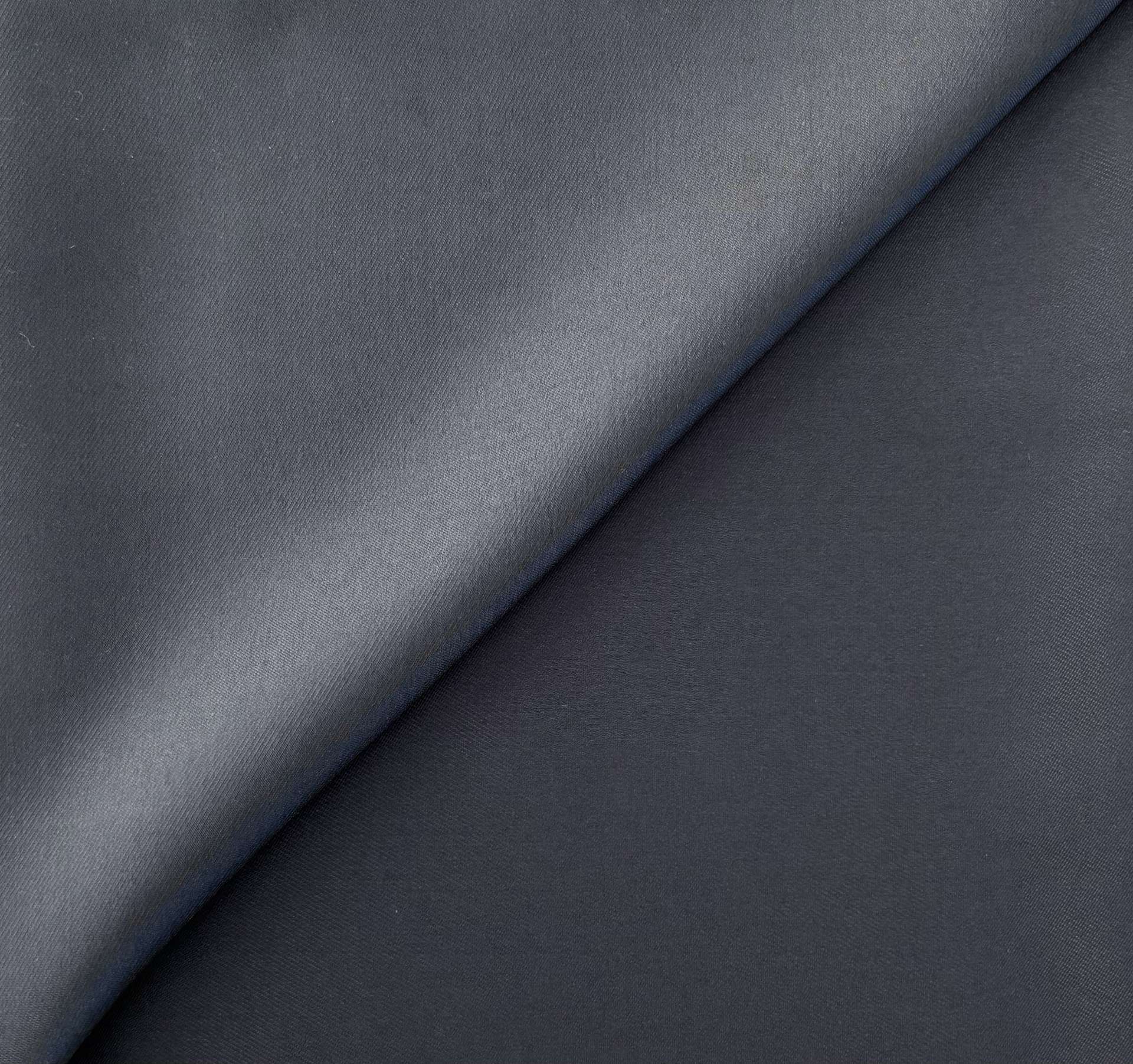 Polyester Twill Mikado in Deep Sea Navy