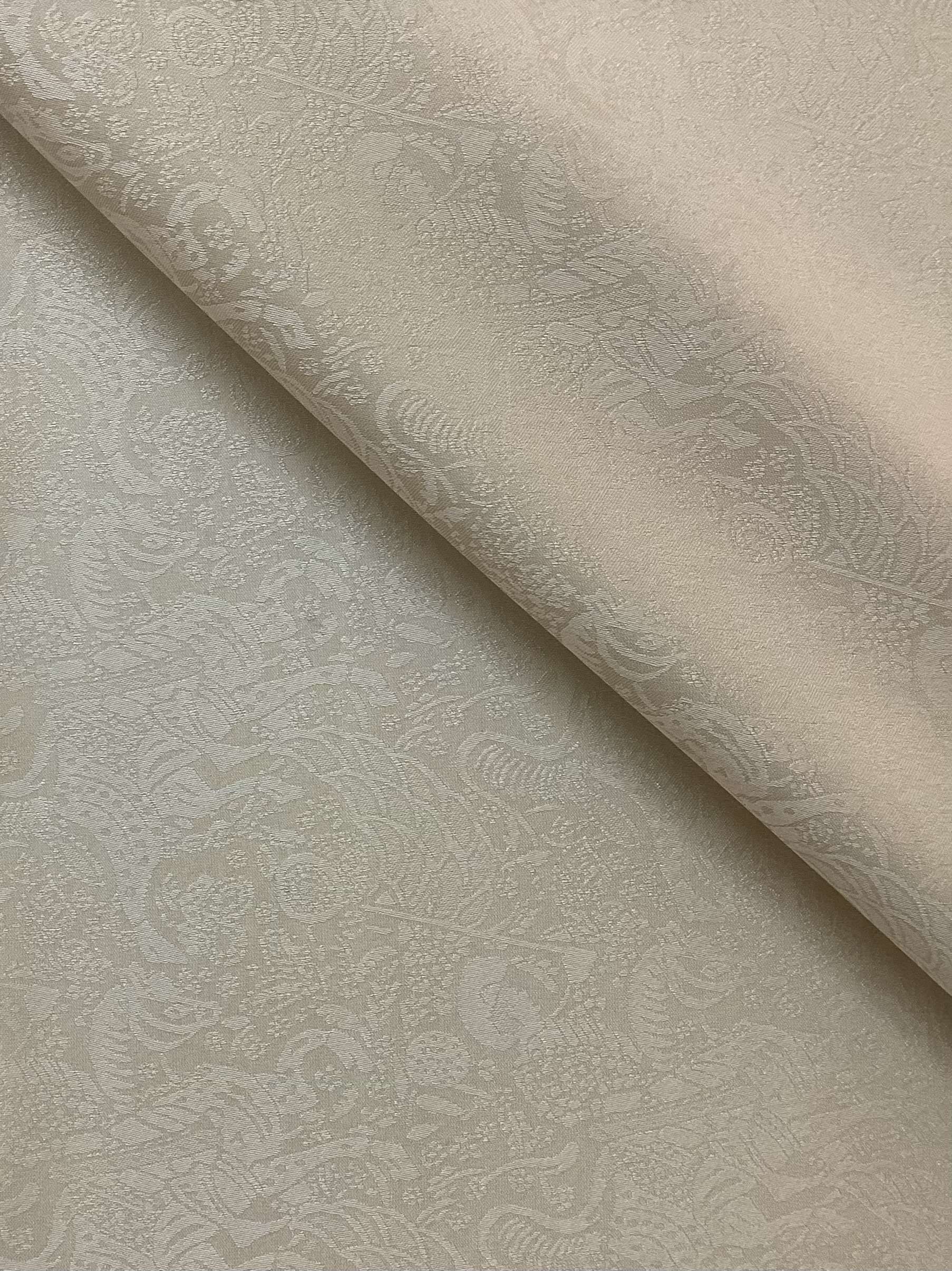 Made in Italy Pure Silk Abstract Dragon Design Jacquard in Putty