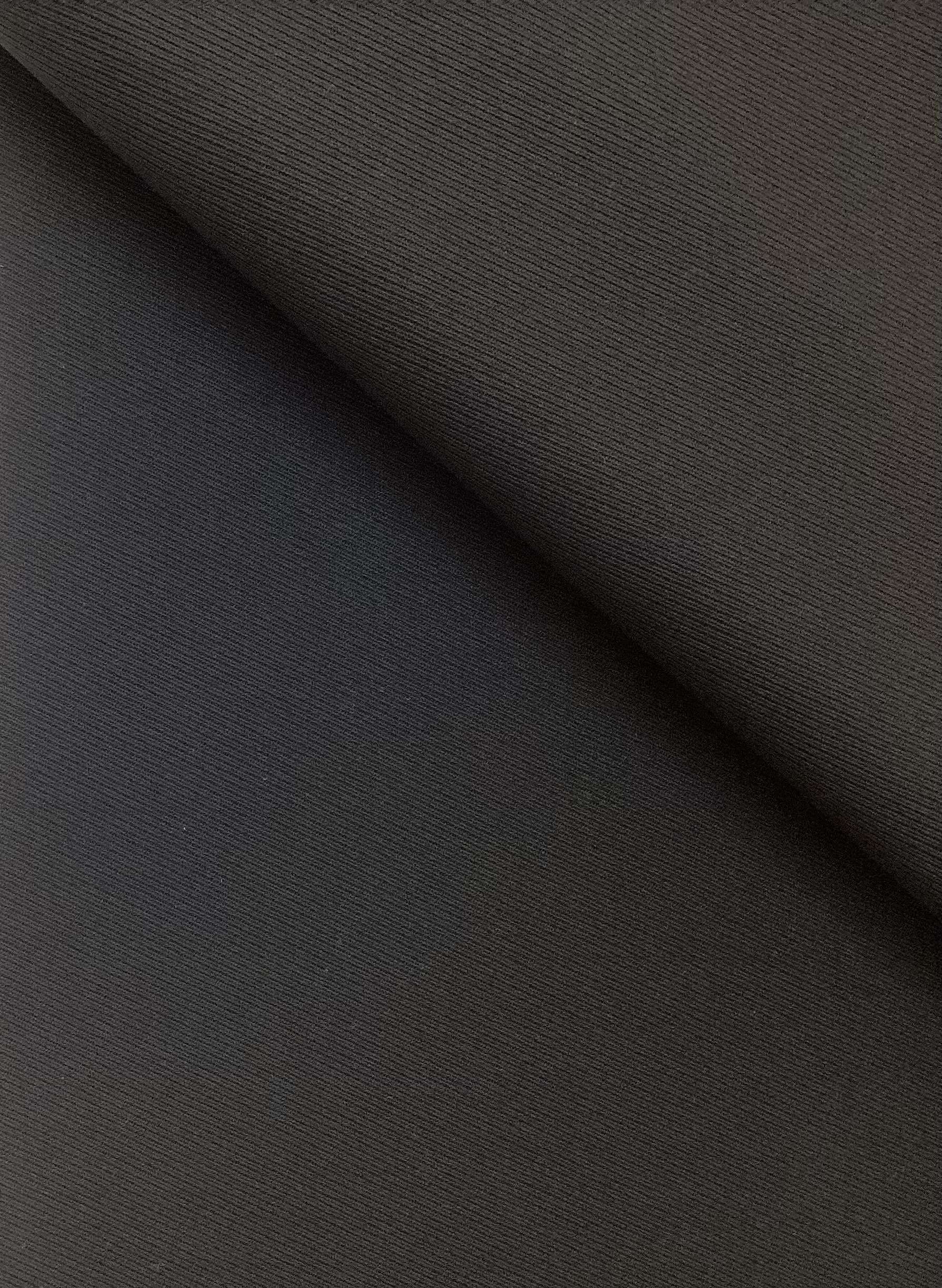 Made in Italy 100% Wool Cavalry Twill in Jet Black