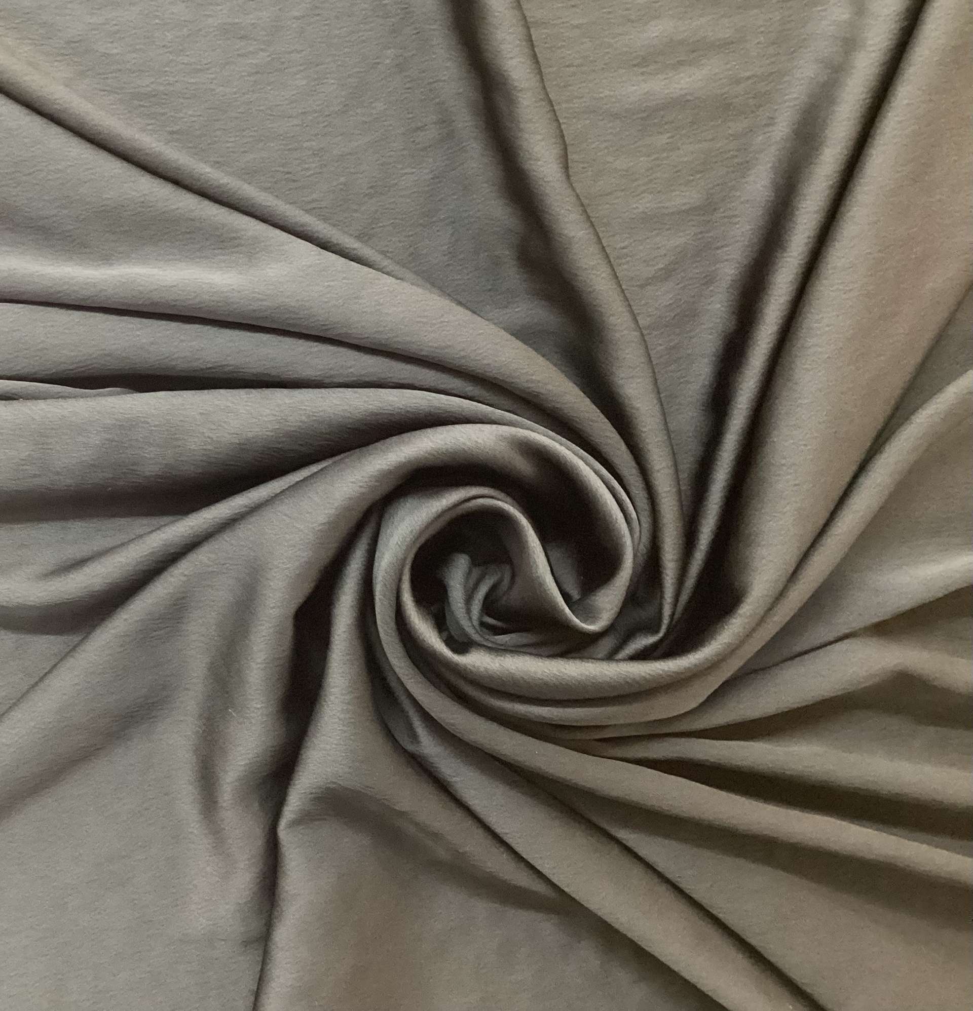 100% Polyester Washed Charmeuse In Jet Black