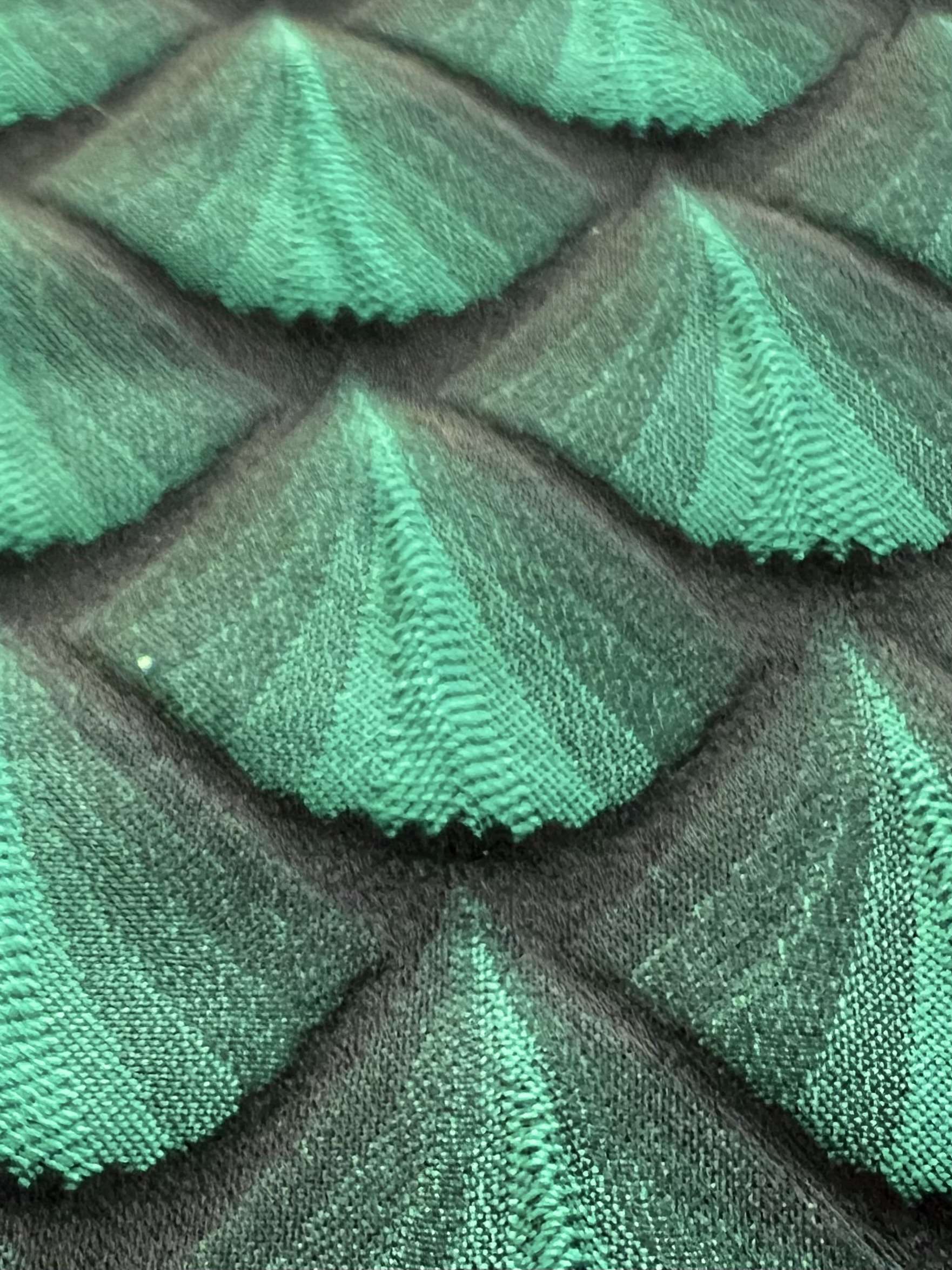 Metallic Jacquard in Green Black