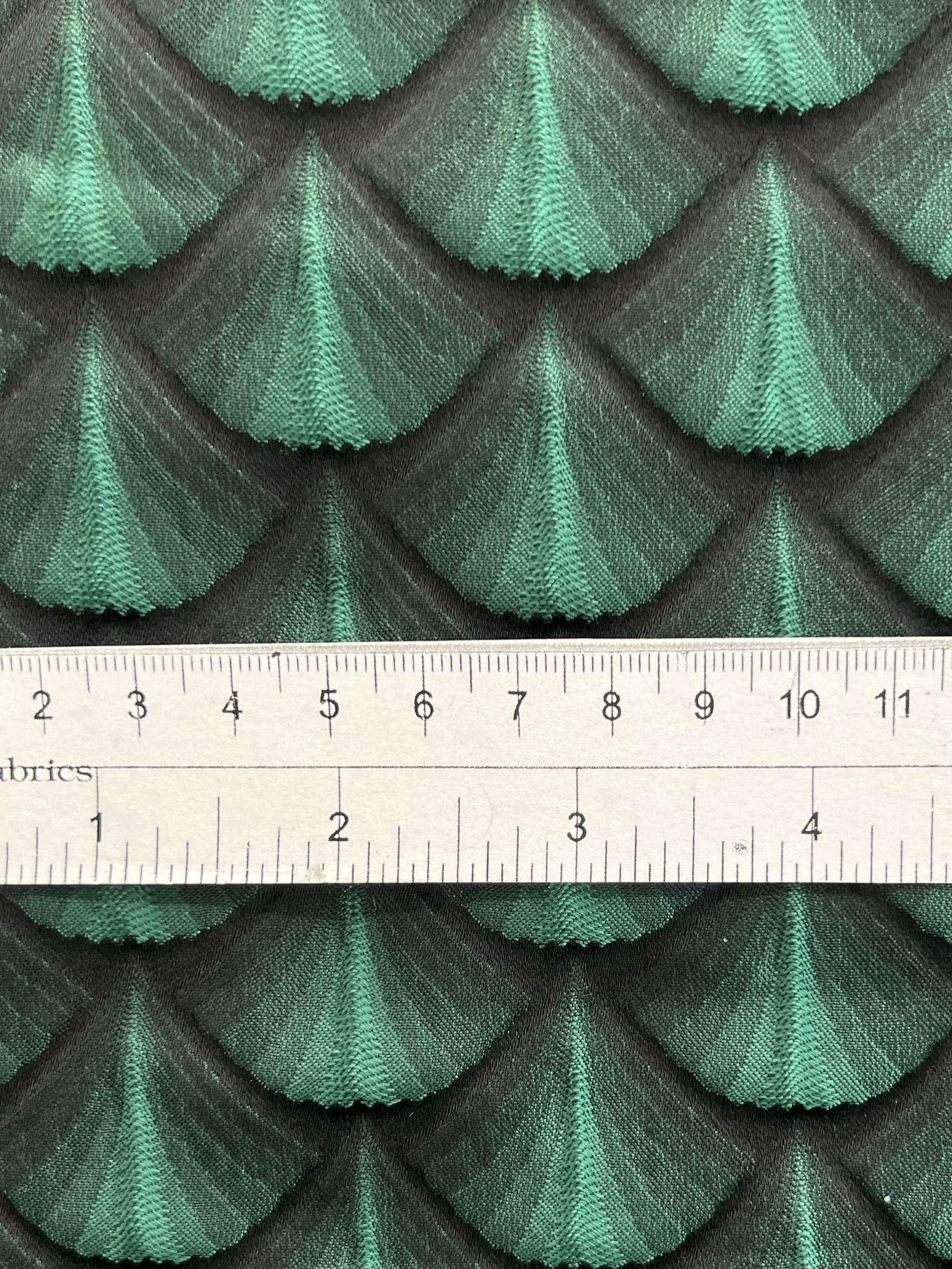 Metallic Jacquard in Green Black