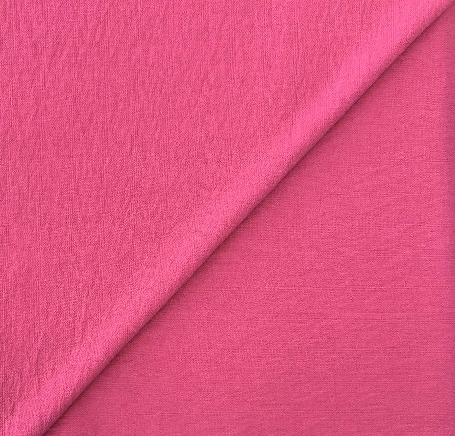 Rayon Nylon Textured Crepe in Fuchsia