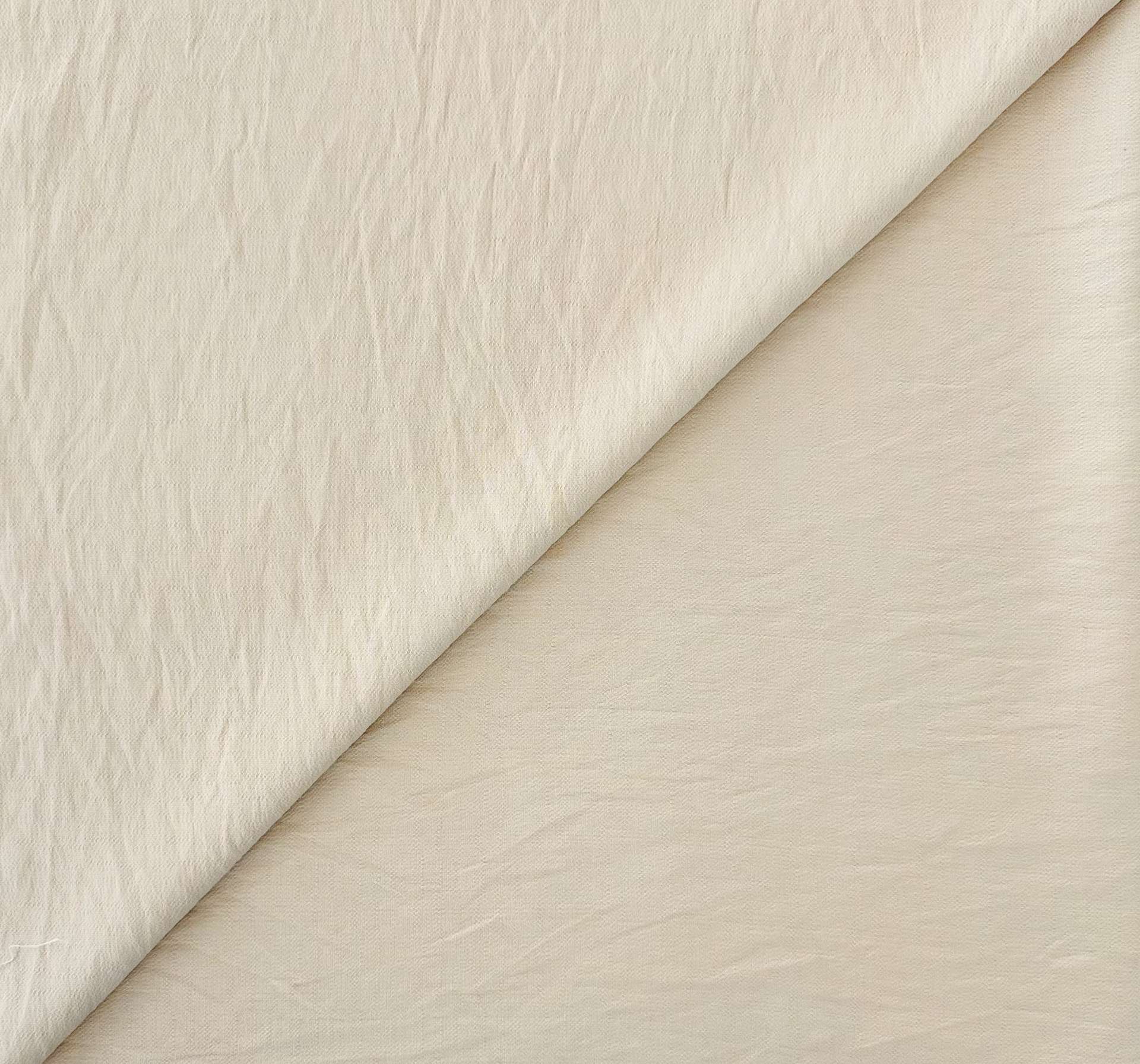 Rayon Nylon Textured Crepe in Sand