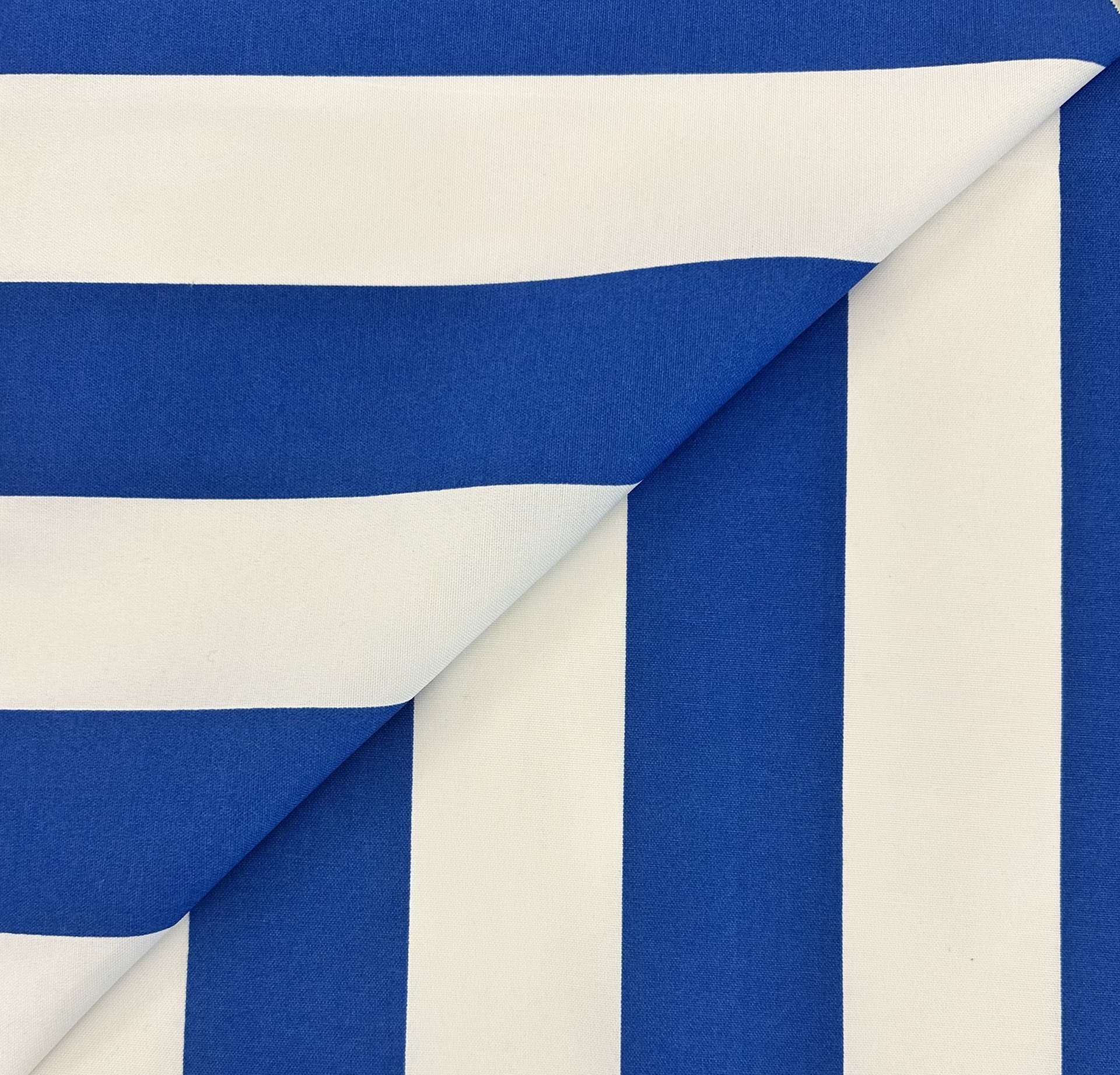 Outdoor Canvas Cabana Stripe in Royal