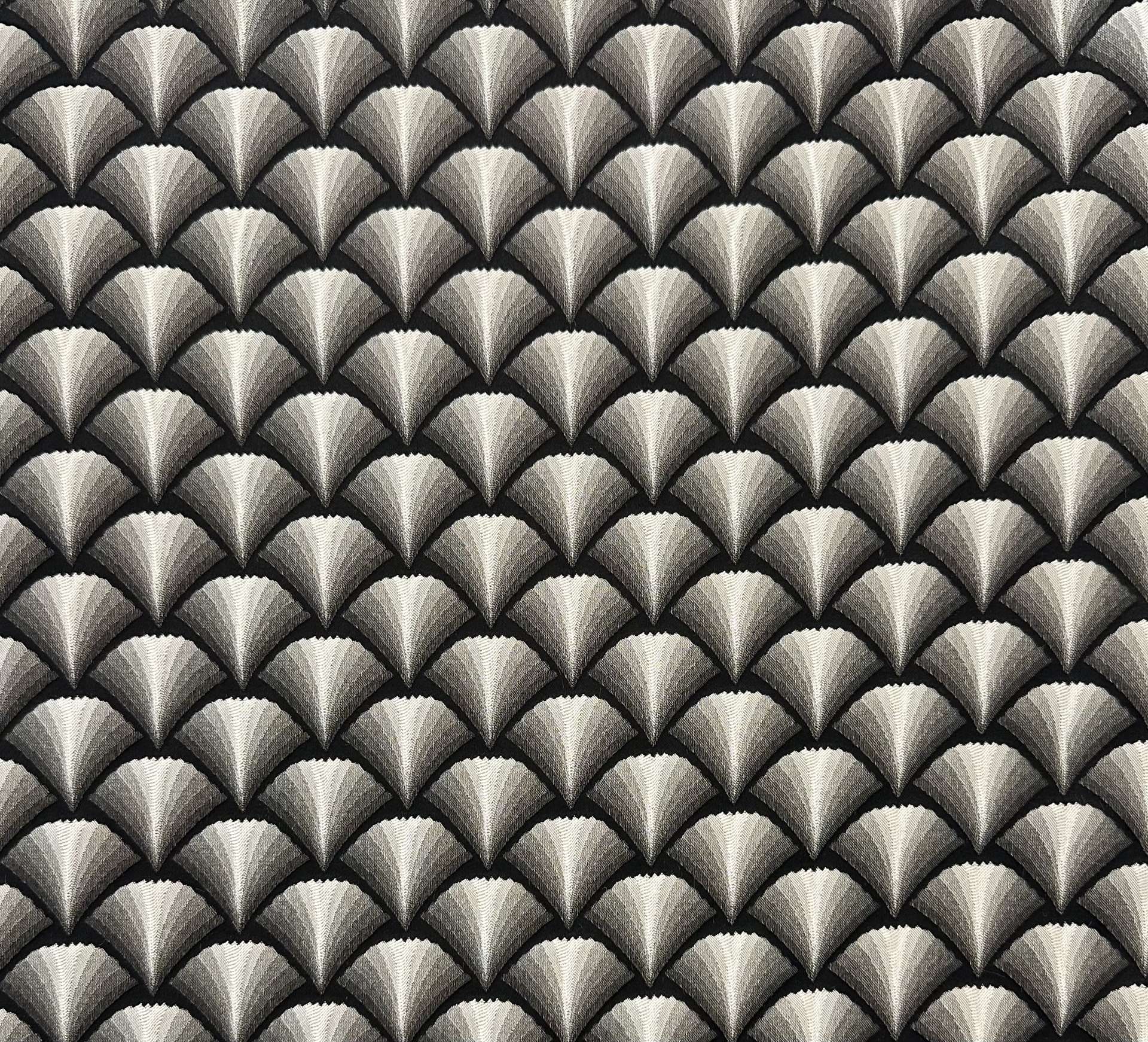 Metallic Jacquard in Silver Black