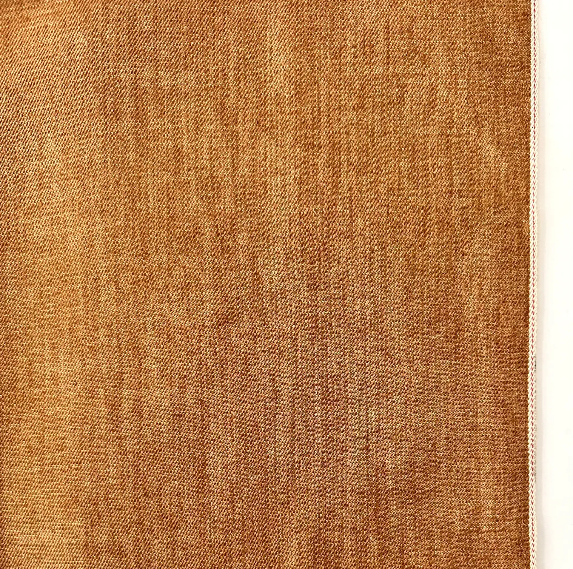 Cotton Red Selvedge Denim in Camel