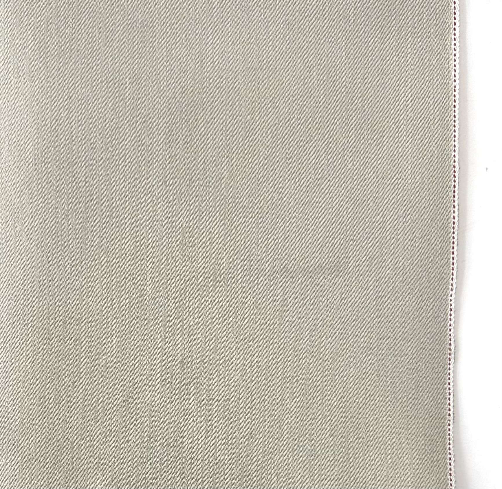 Japanese Cotton Red Selvedge Denim in Stone