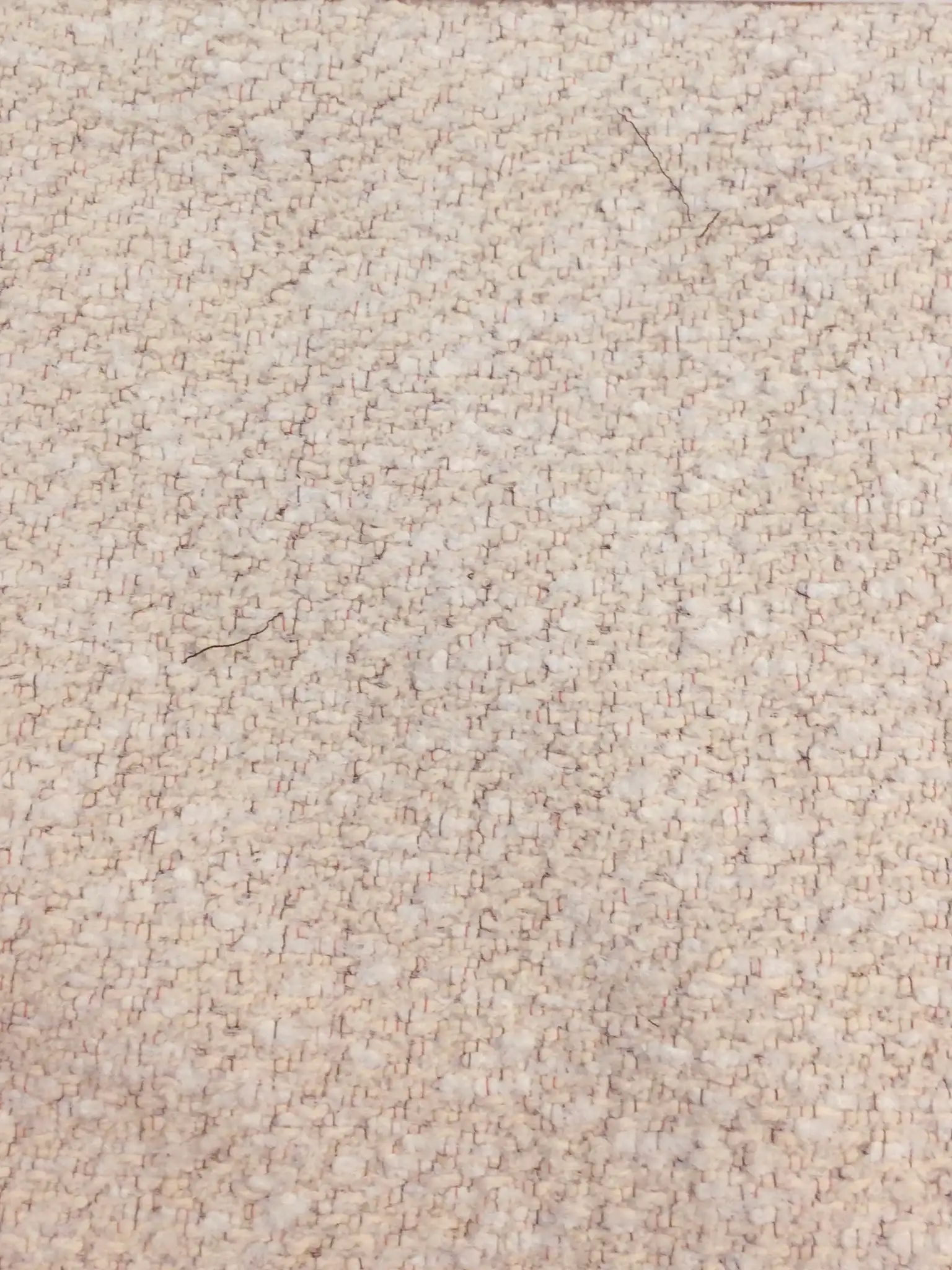Italian Cotton Blend Tweed in Winter White 