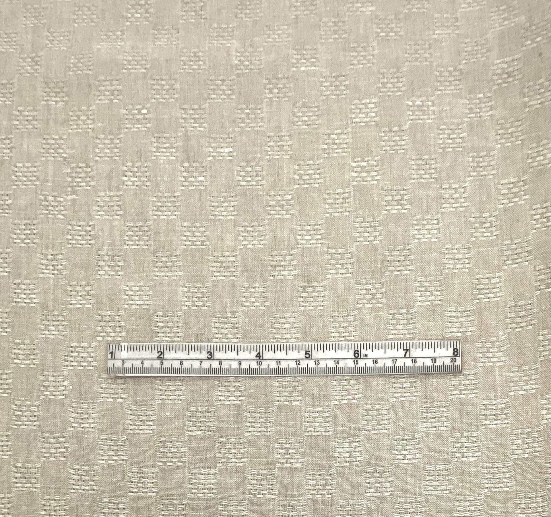 Linen Novelty Check in Natural