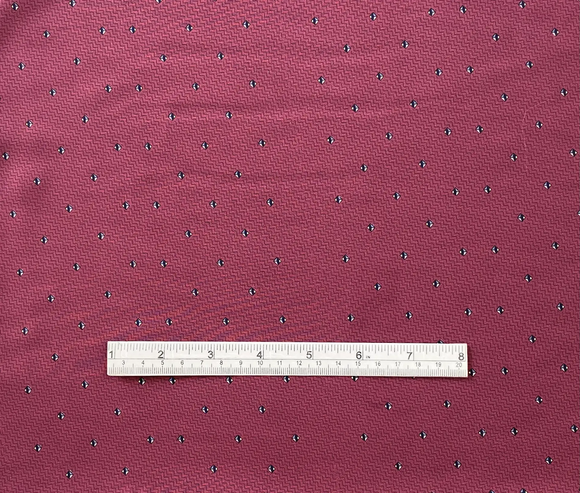 Washed Silk Crepe de Chine Foulard Print In Cherry 