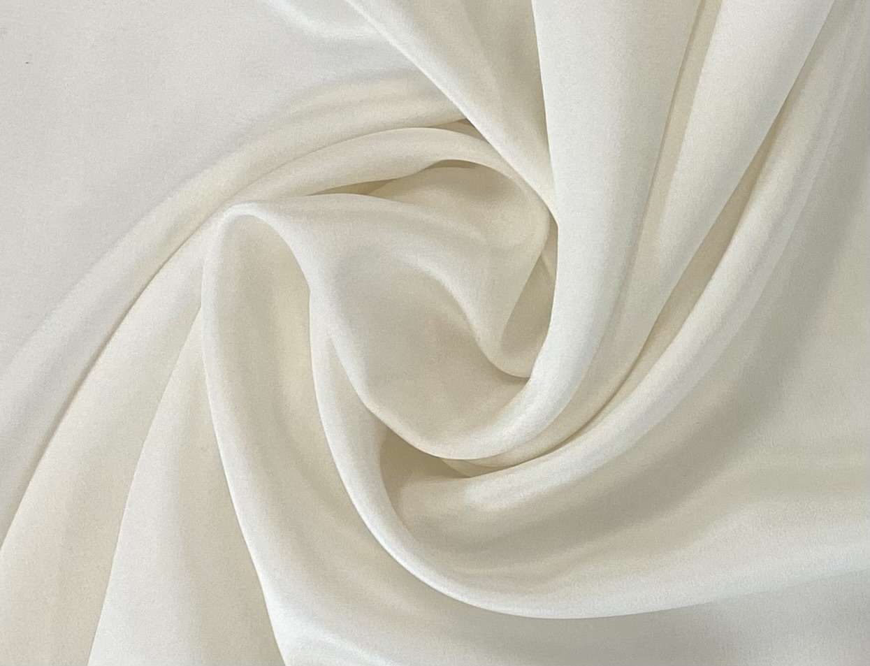 Pure Silk Crepe De Chine in White