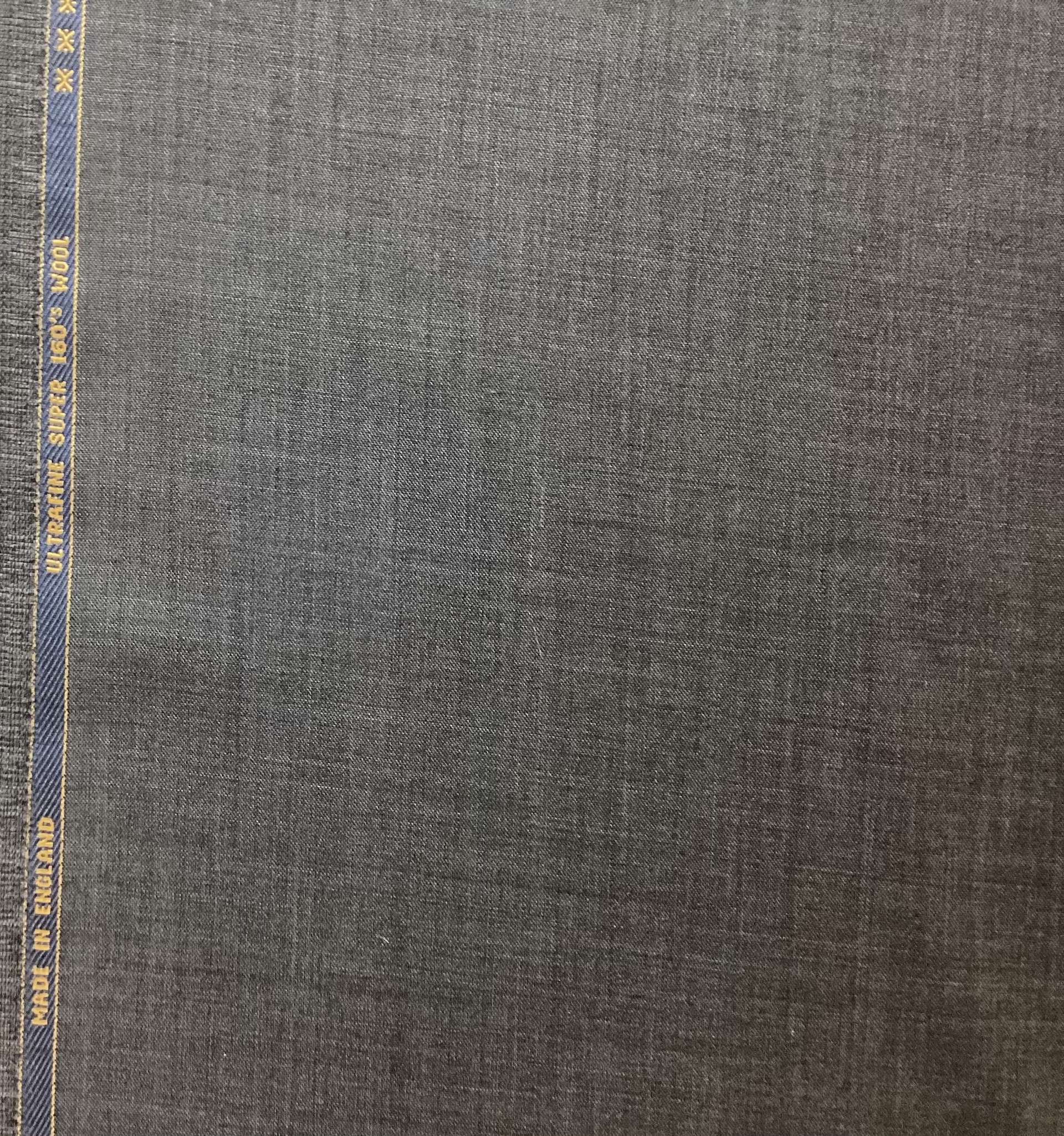 Made In England Super 160s Wool Suiting in Charcoal