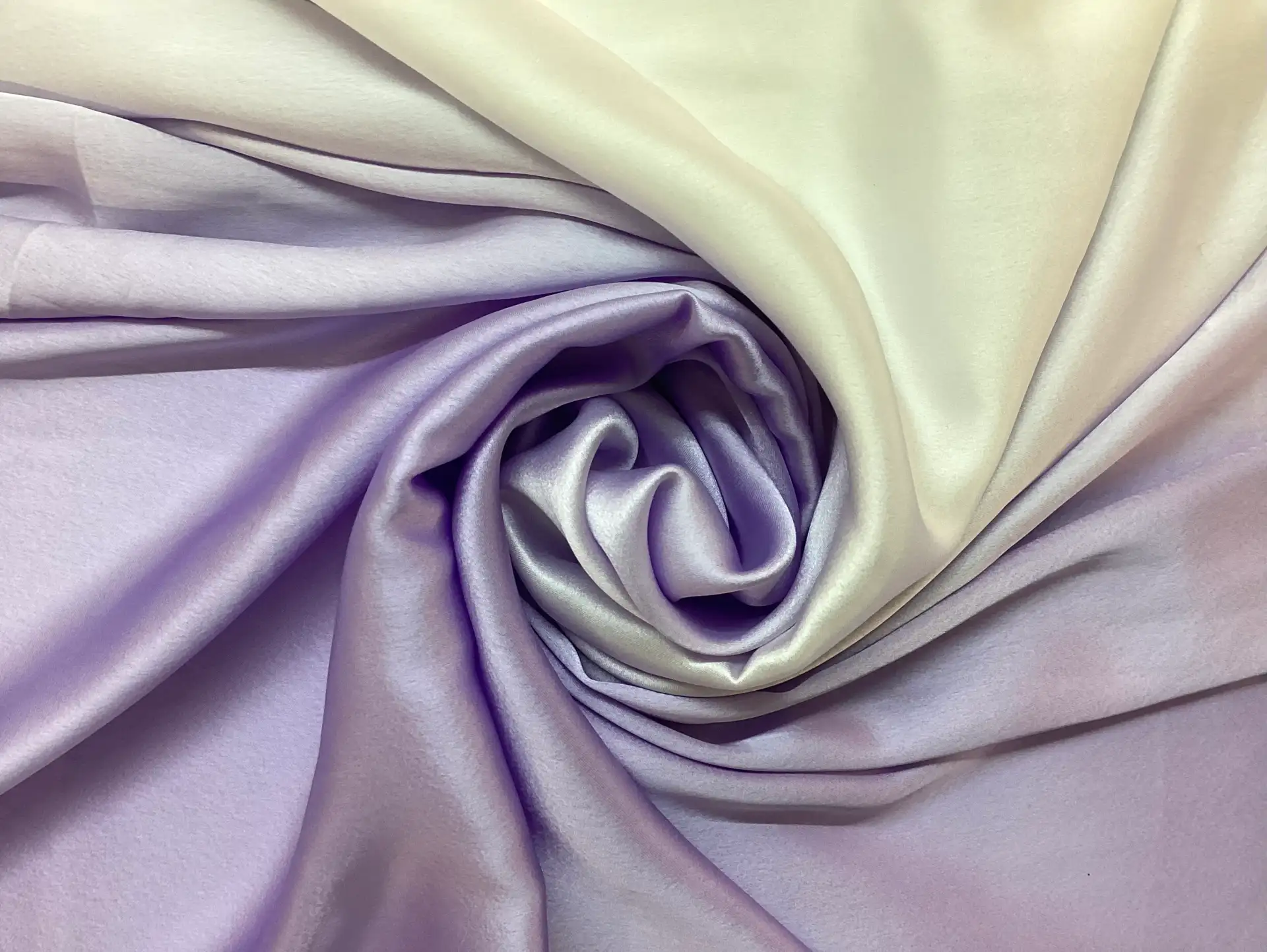 Ombre Polyester Charmeuse in Lavender