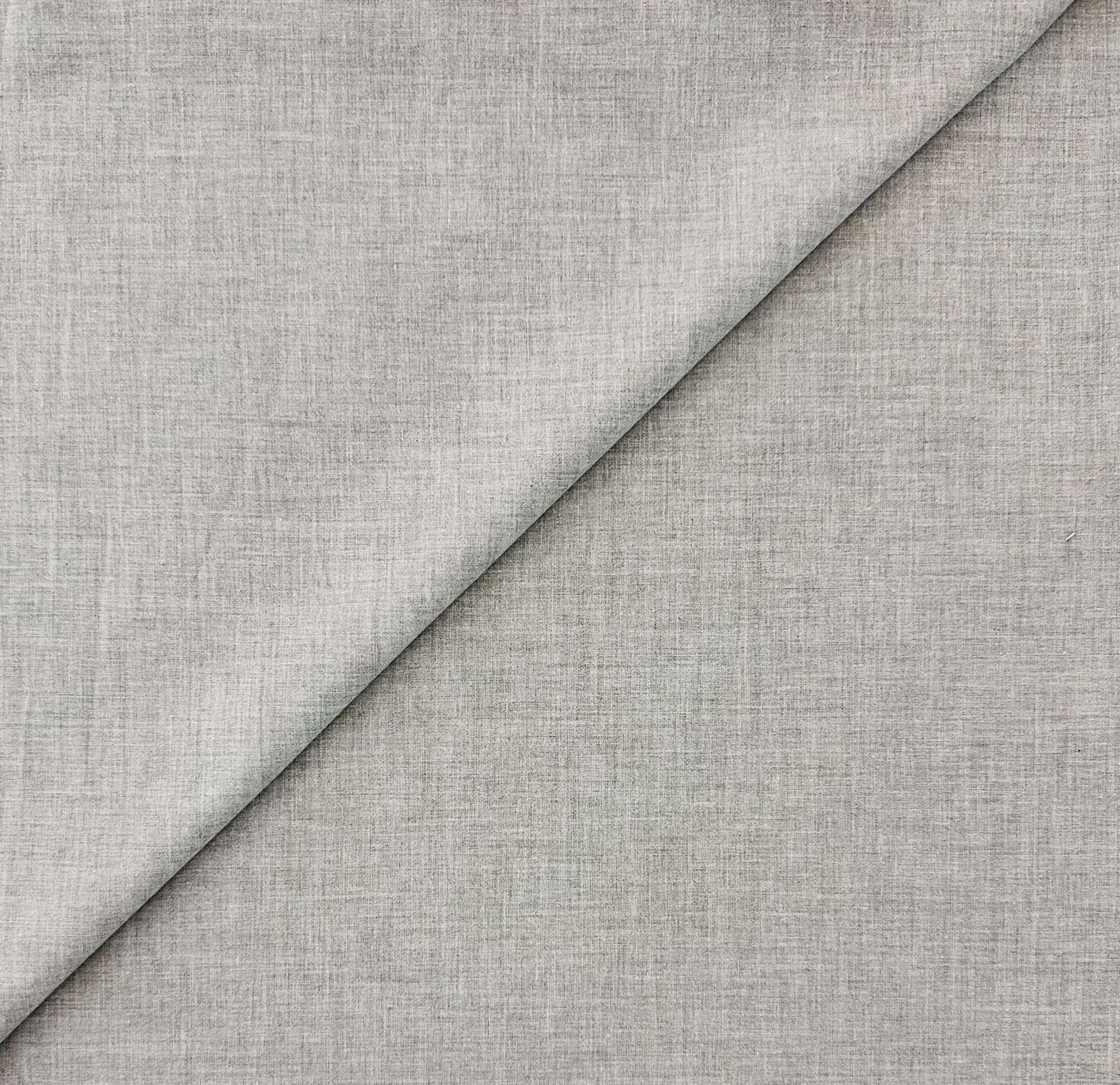 Imported Extrafine Cotton Flannel Shirting in Heather Grey