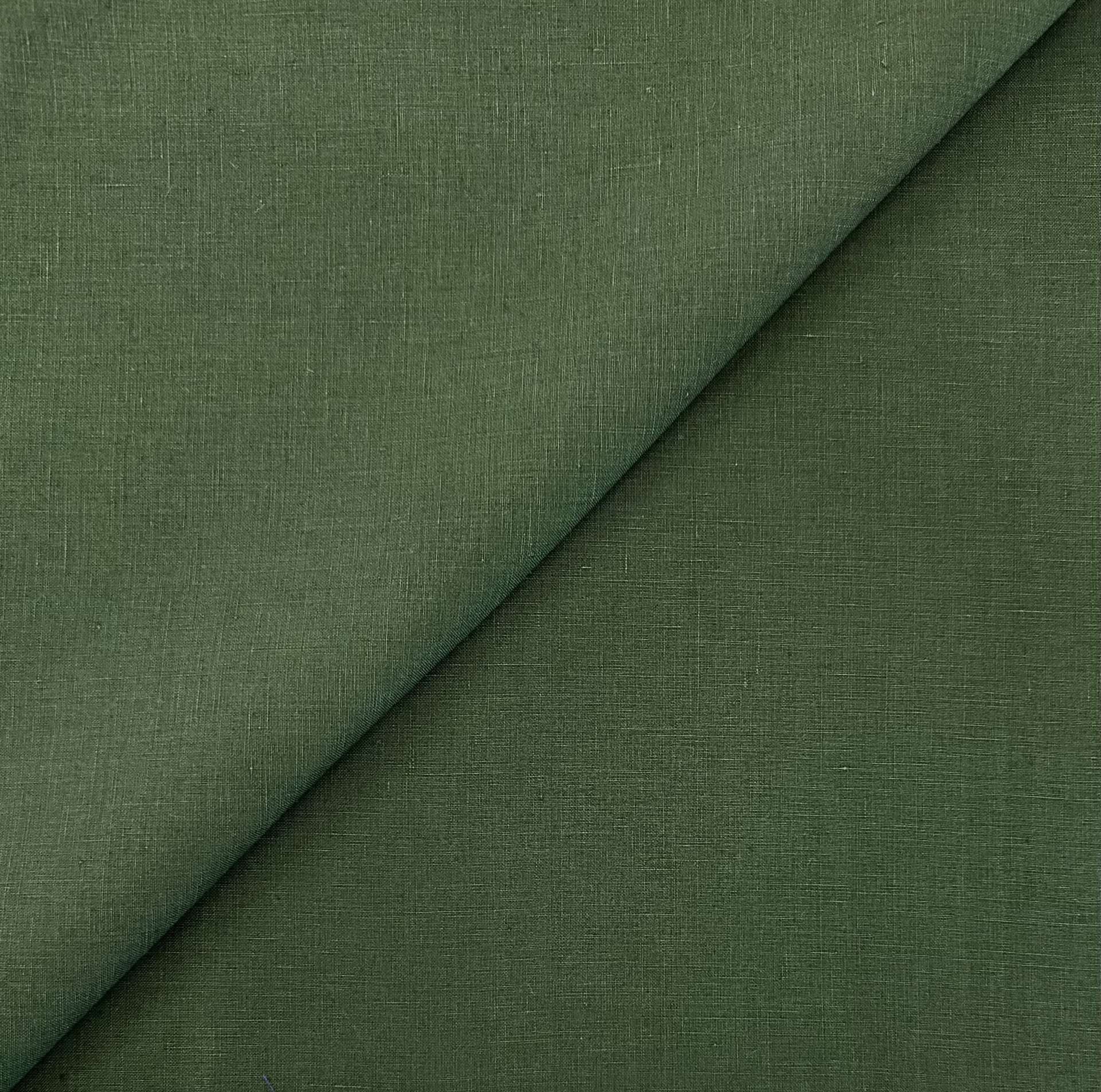 Finest Irish Linen Suiting in Bottle Green
