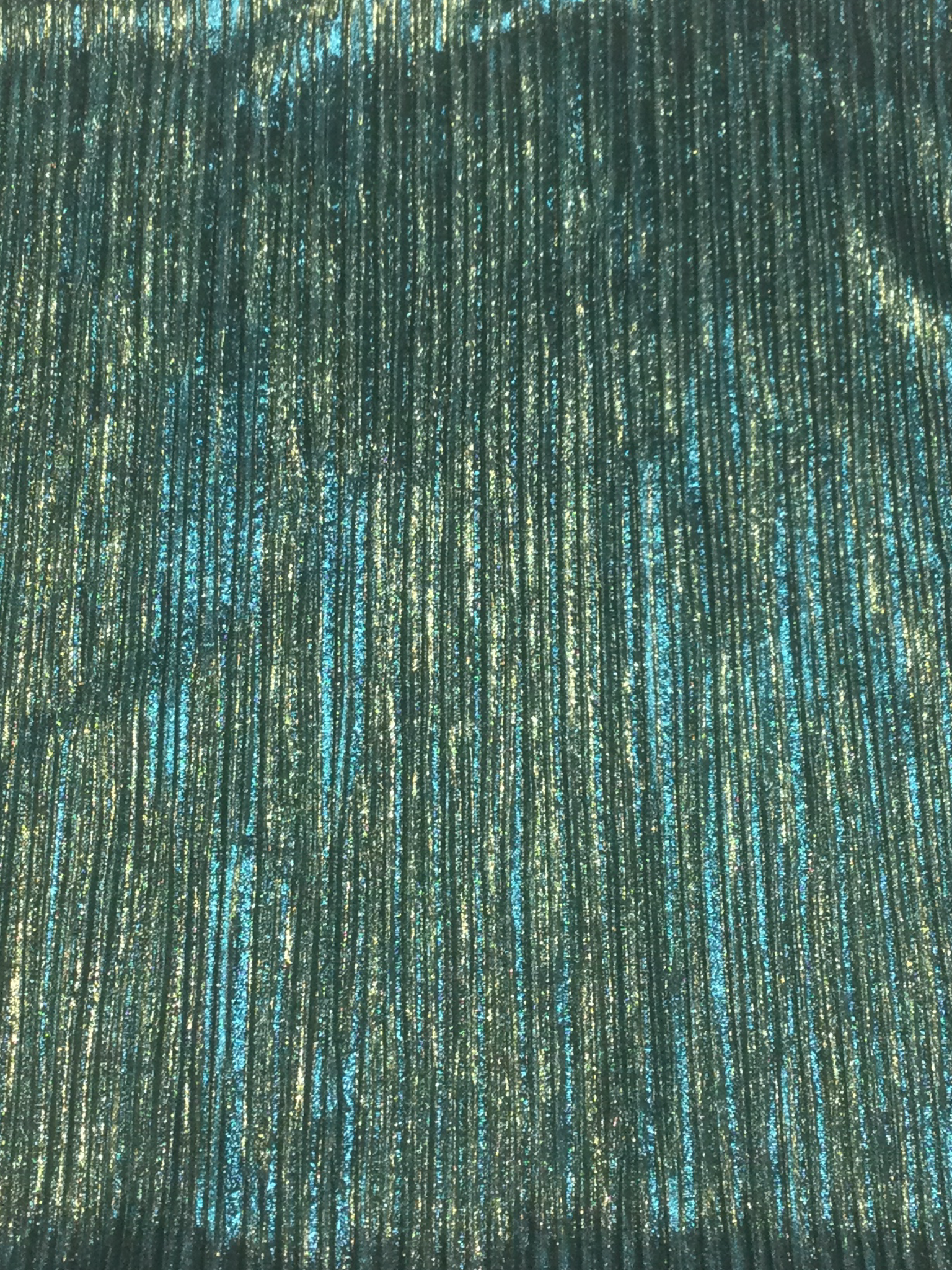 Made in Spain Pleated Polyester Metallic Jersey in Green