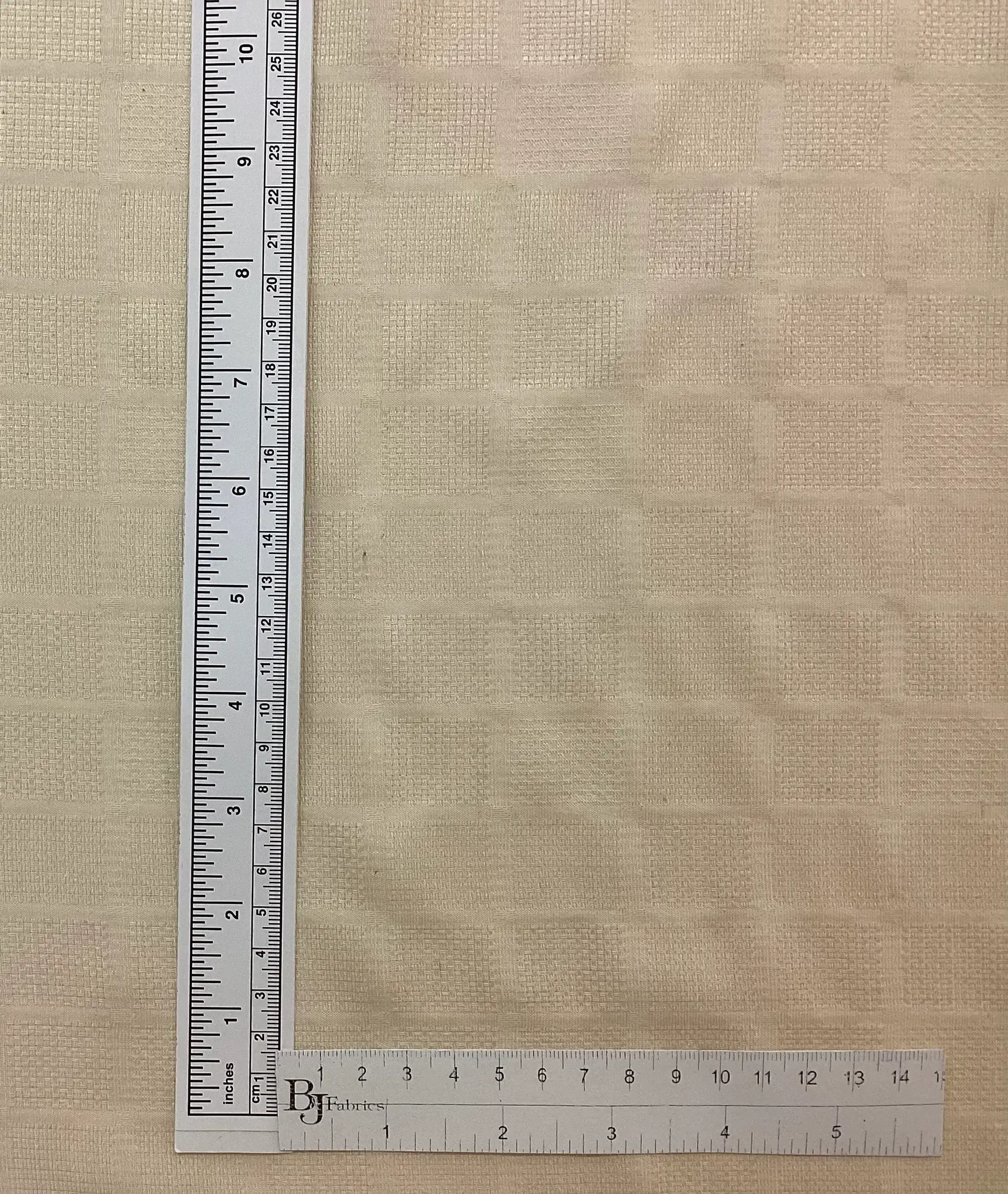 Made in Italy Pure Silk Mini Check Pattern Jacquard in Soybean 
