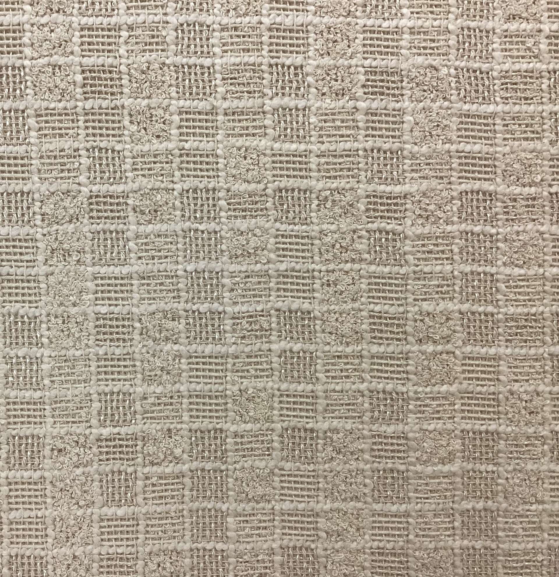 Cotton & Nylon Checkerboard Tweed In Chickpea
