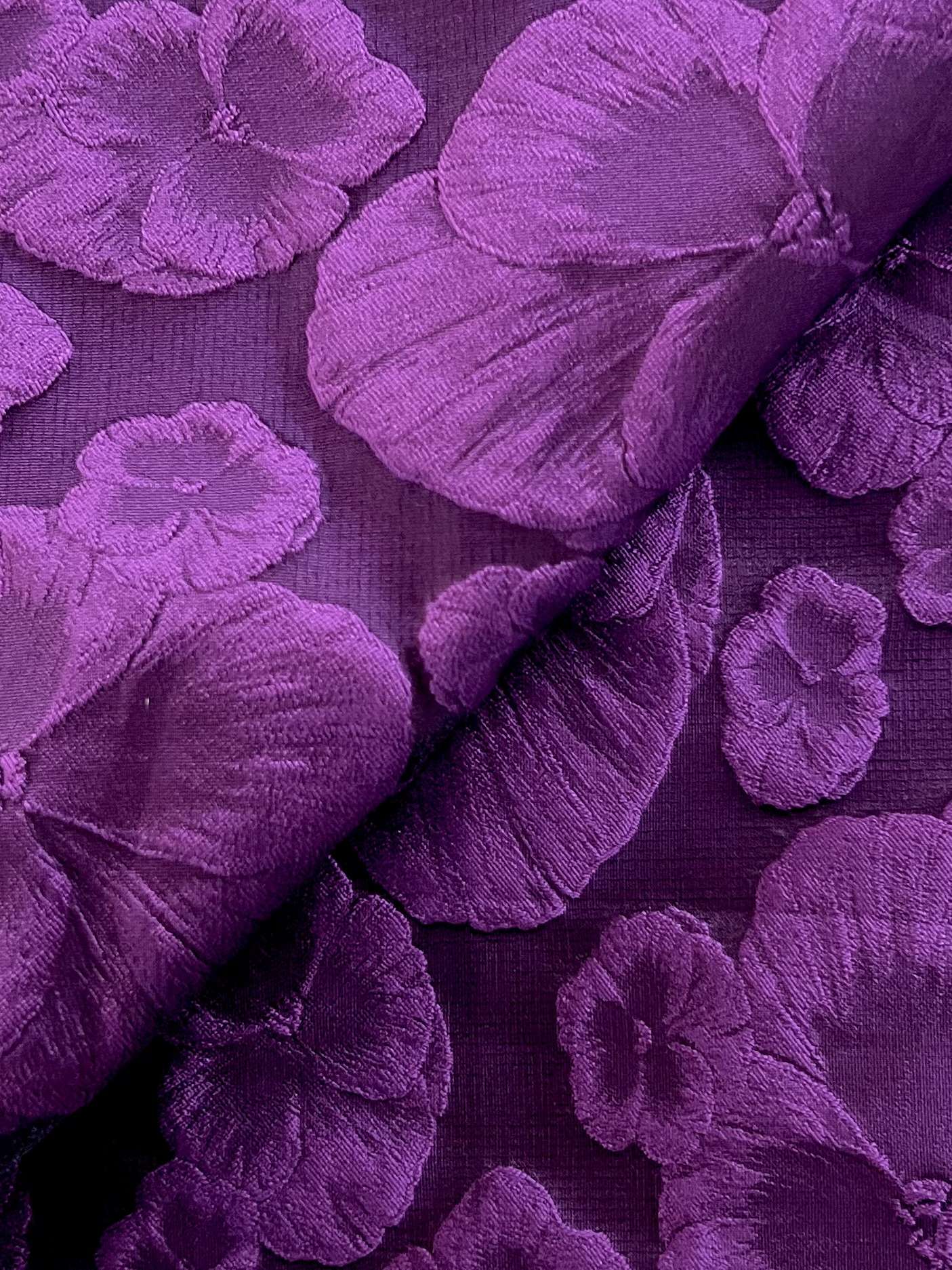 Made in Italy Floral Brocade in Purple